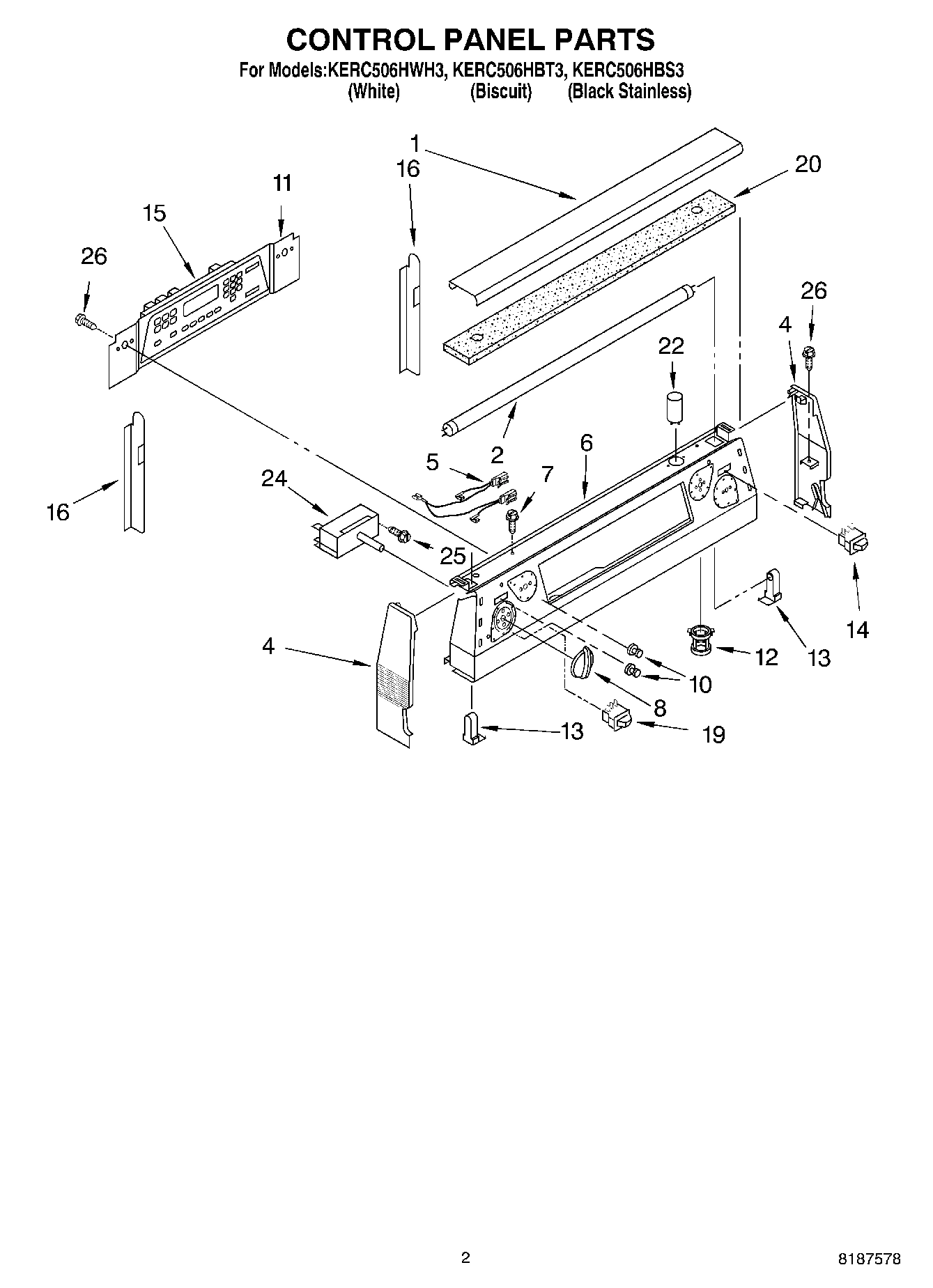02 - CONTROL PANEL PARTS