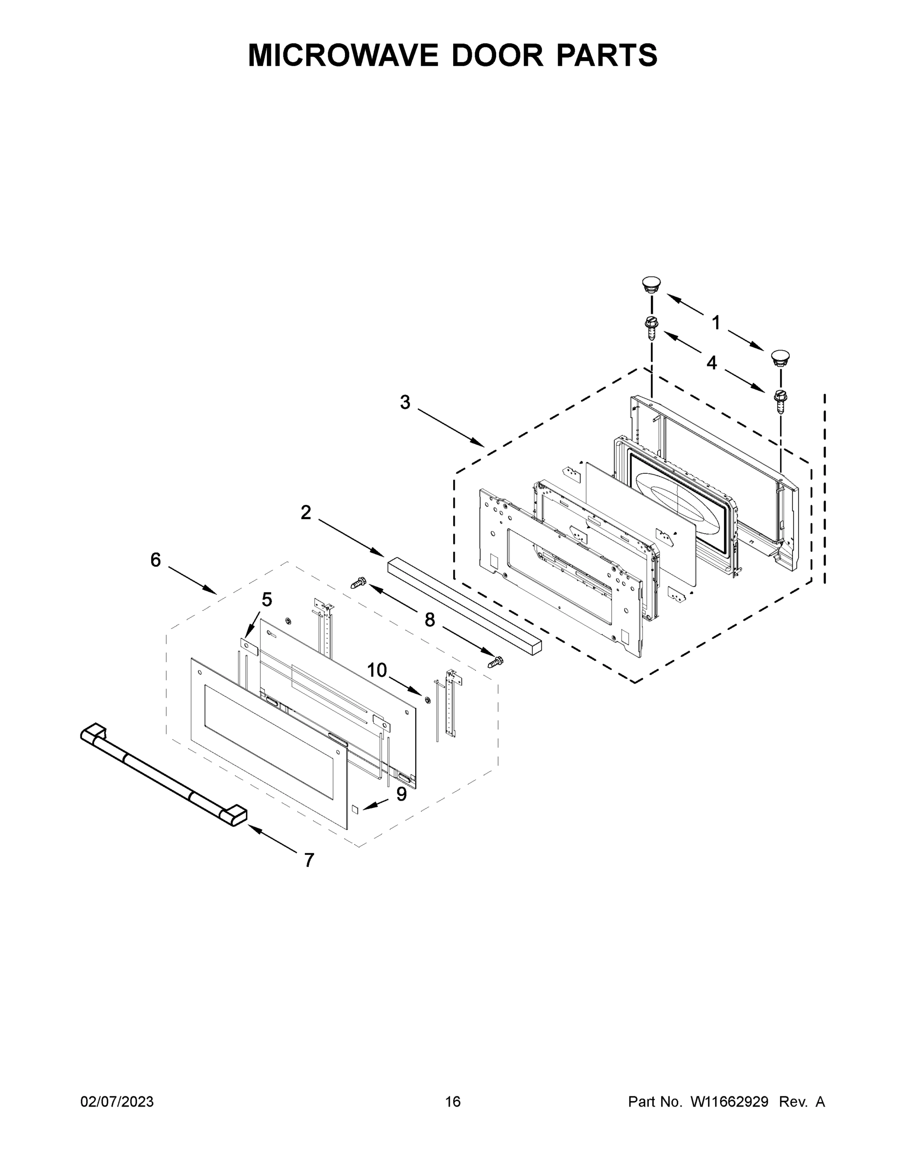 09 - MICROWAVE DOOR PARTS