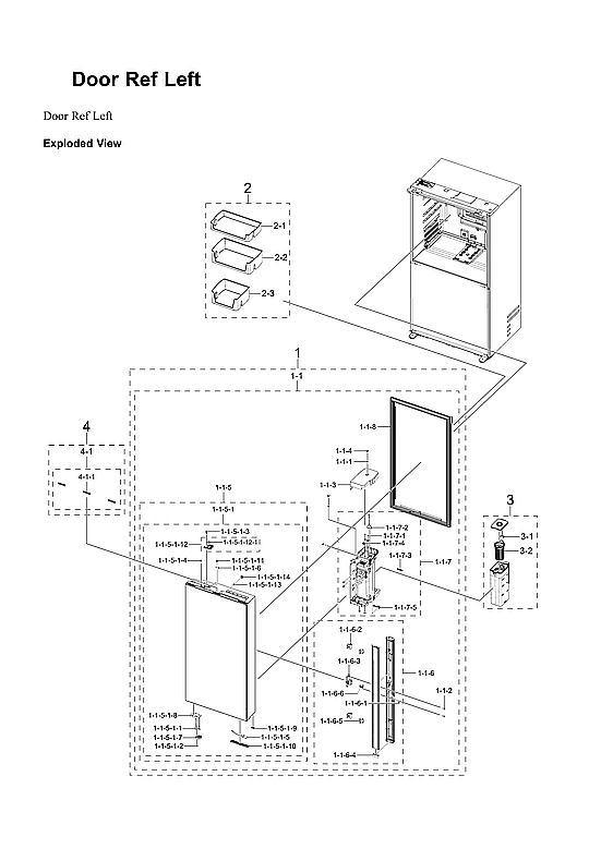 Left Refrigerator Door
