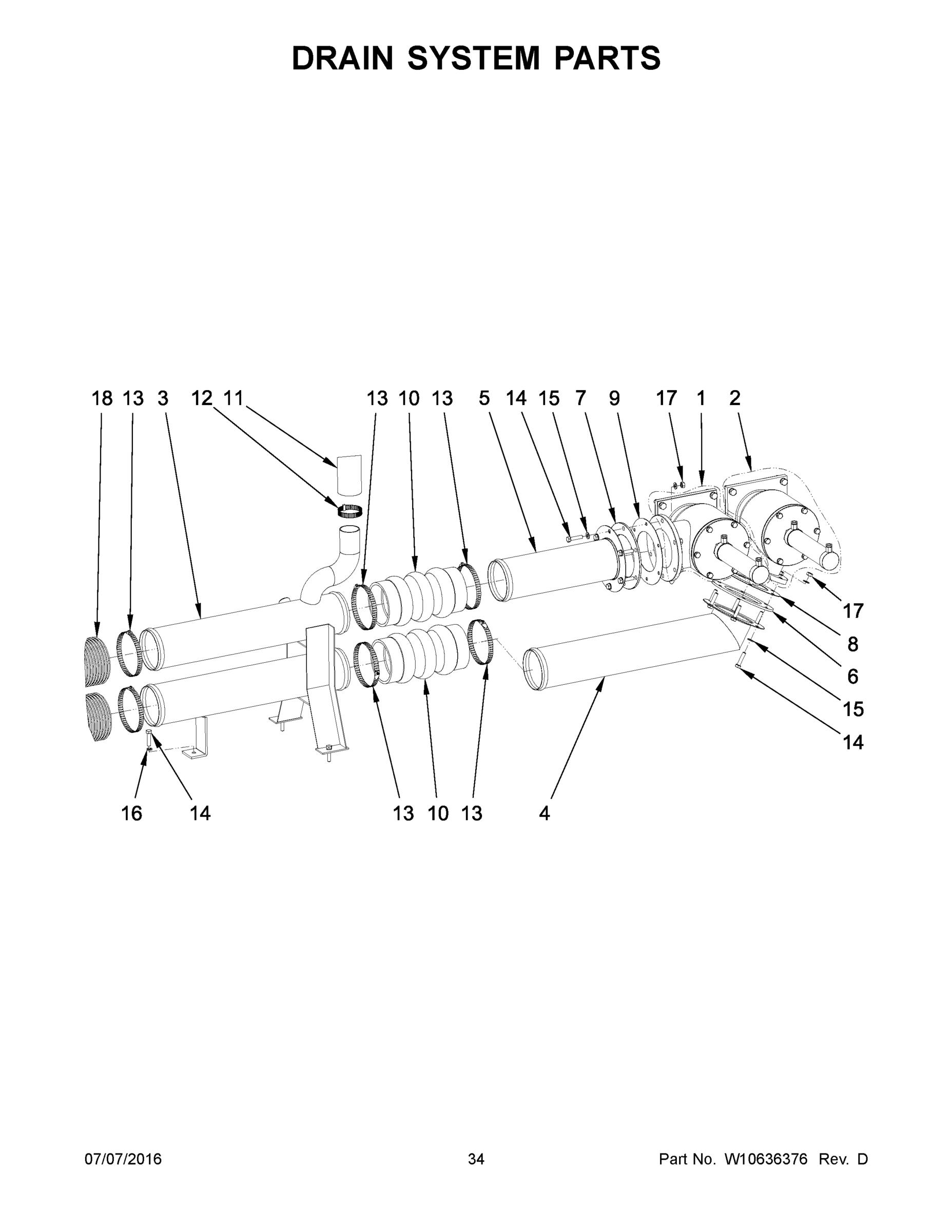 18 - DRAIN SYSTEM PARTS
