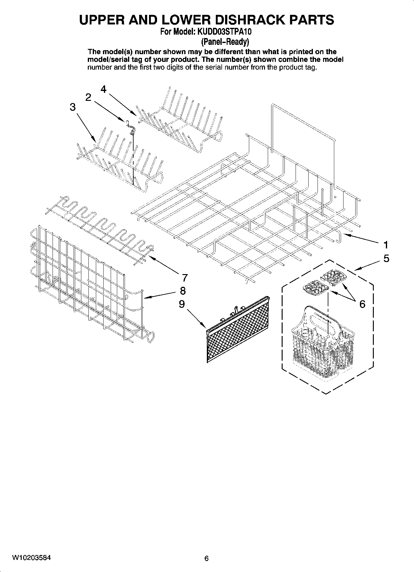 04 - UPPER AND LOWER DISHRACK PARTS
