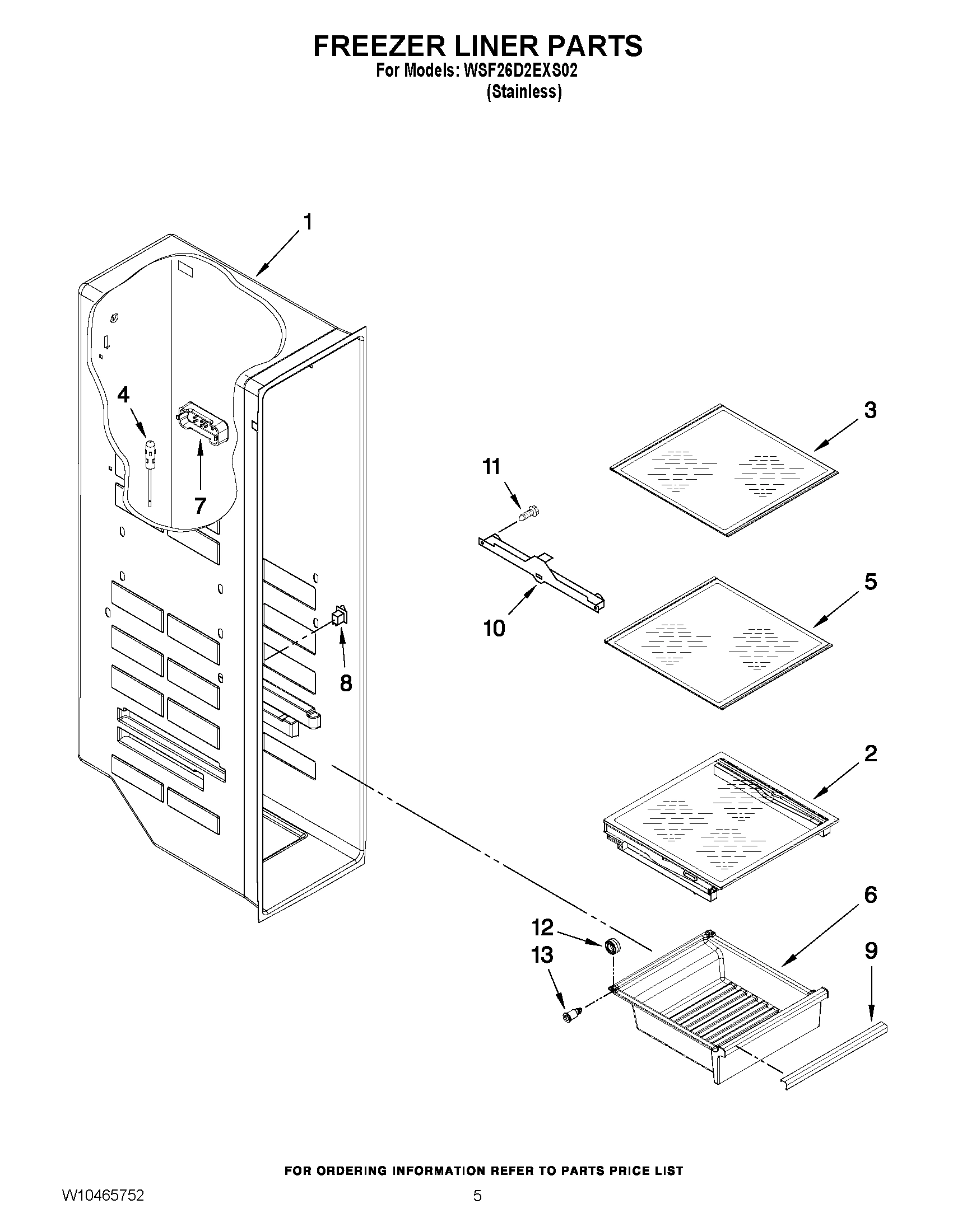 04 - FREEZER LINER PARTS