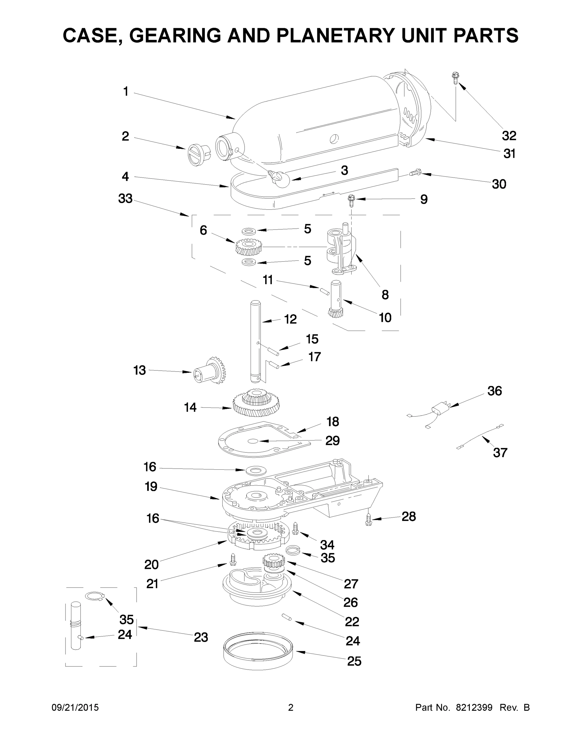 02 - CASE, GEARING AND PLANETARY UNIT PARTS