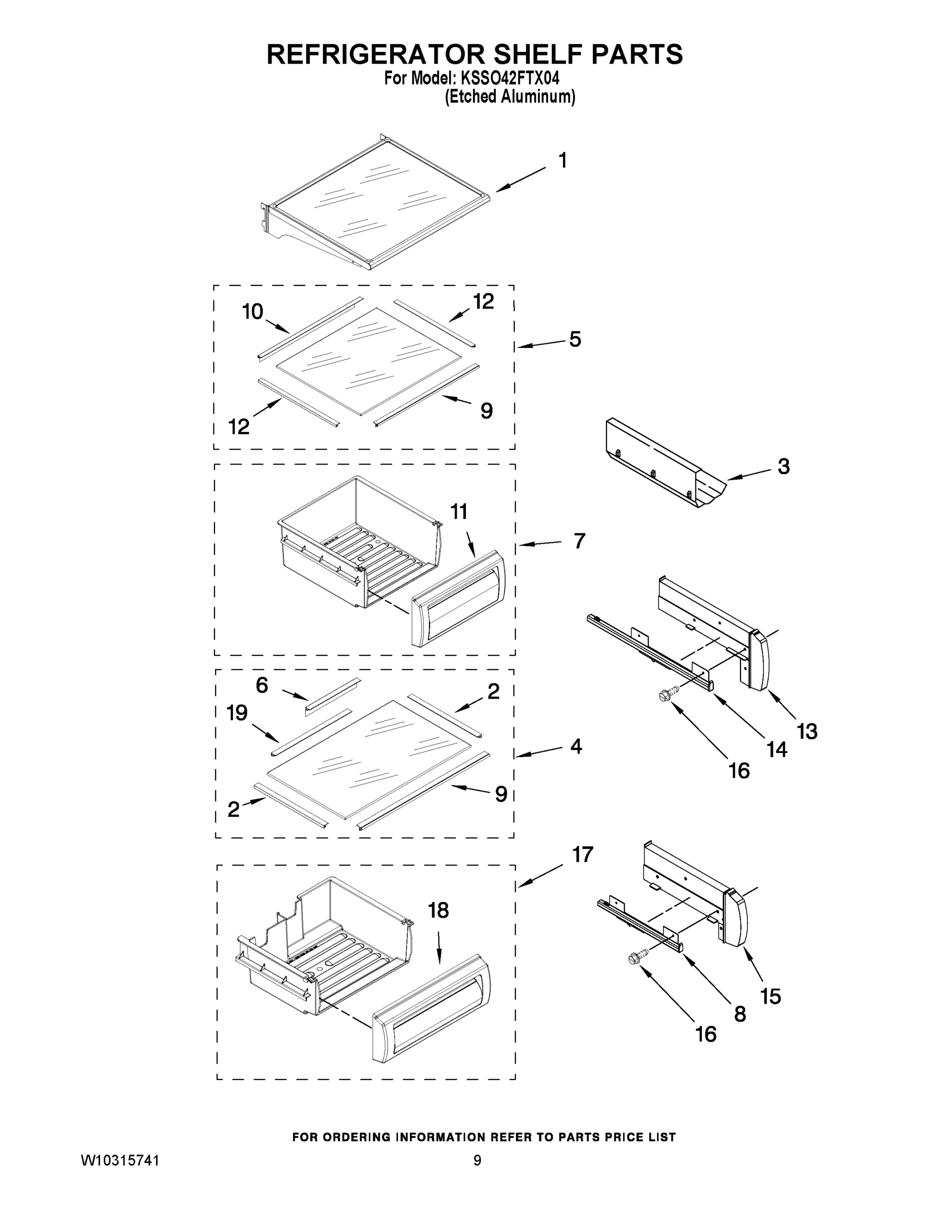 07 - REFRIGERATOR SHELF PARTS