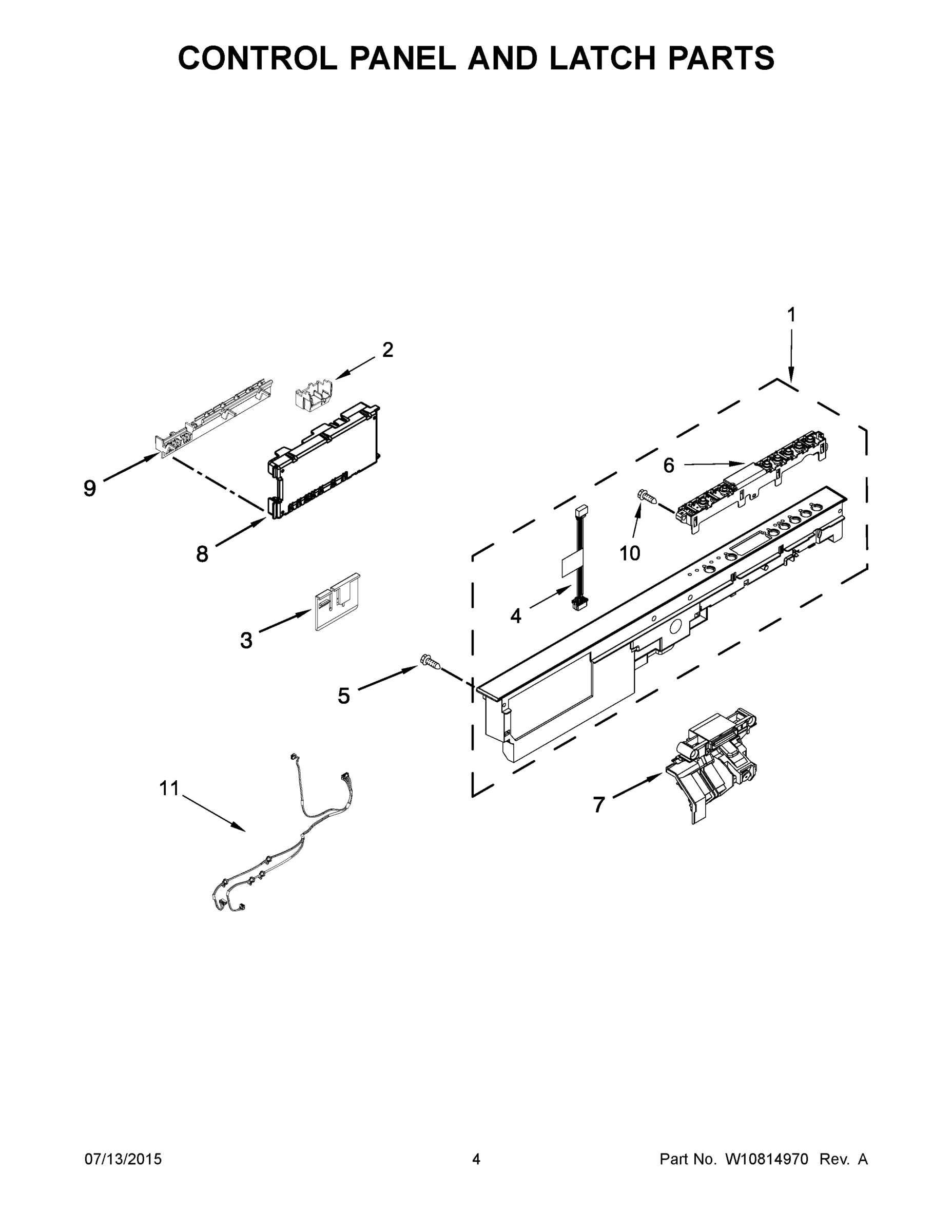 03 - CONTROL PANEL AND LATCH PARTS