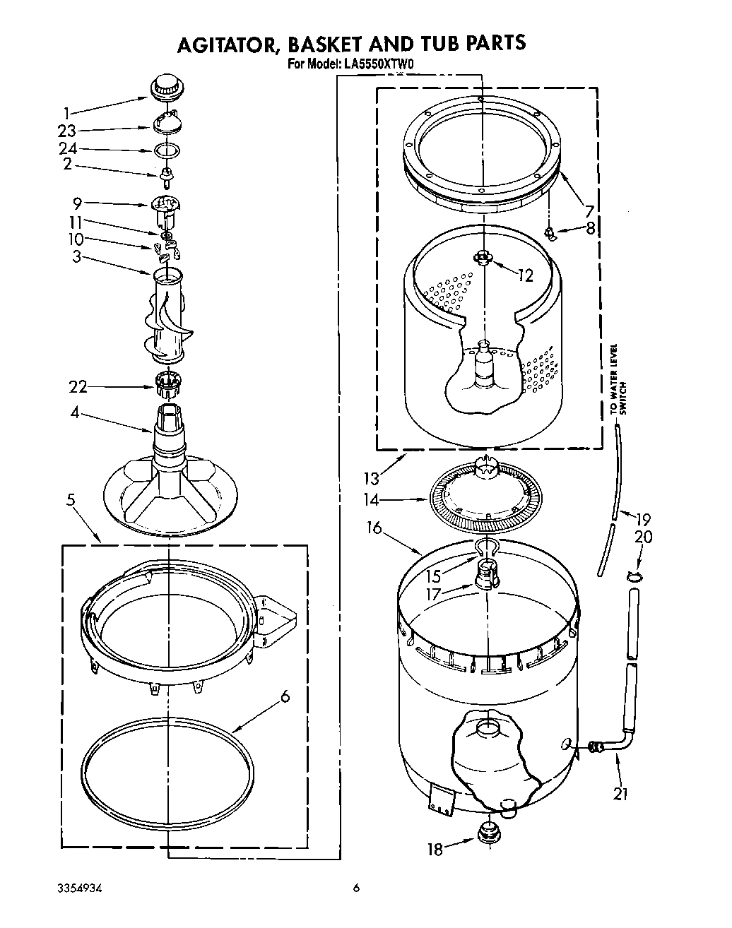 04 - AGITATOR, BASKET AND TUB