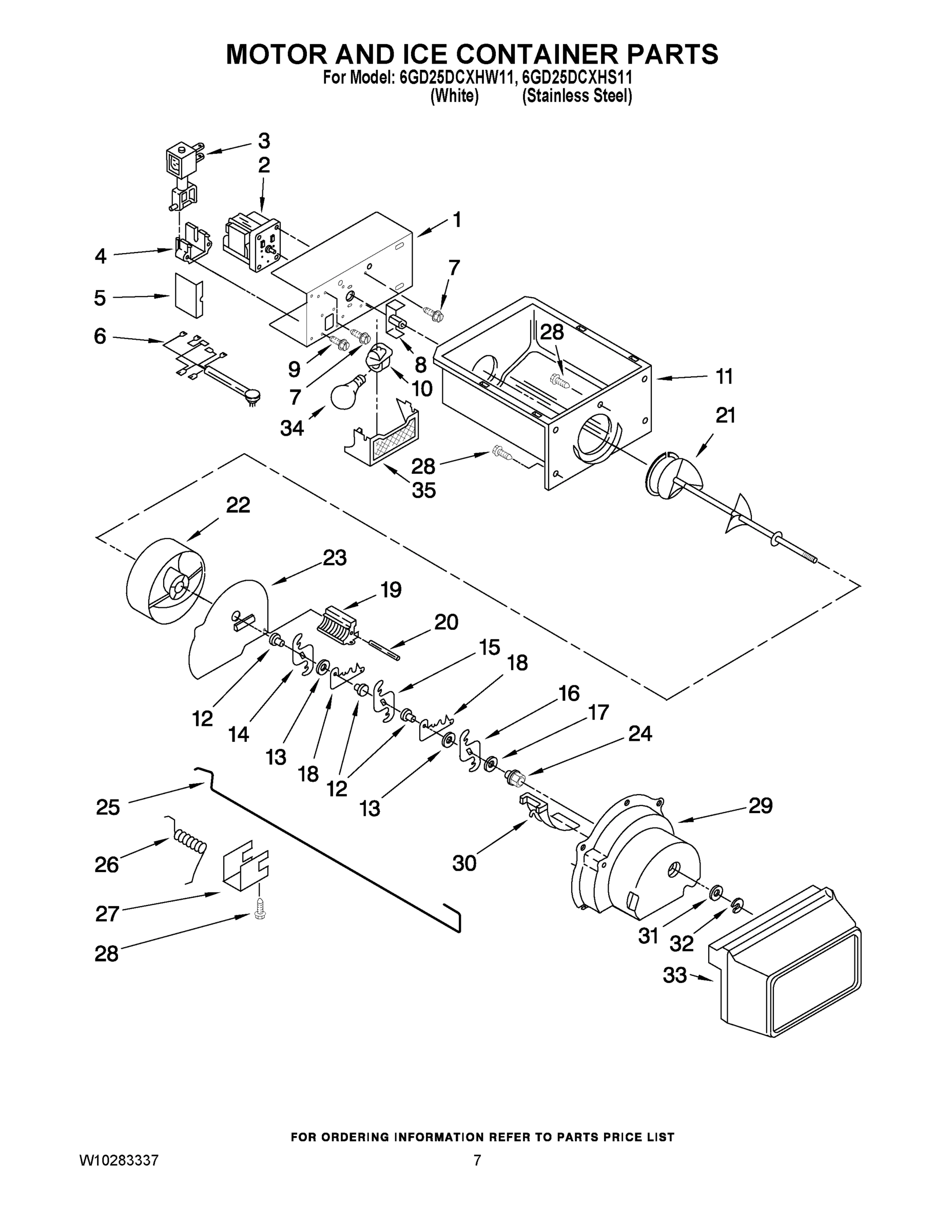 05 - MOTOR AND ICE CONTAINER PARTS