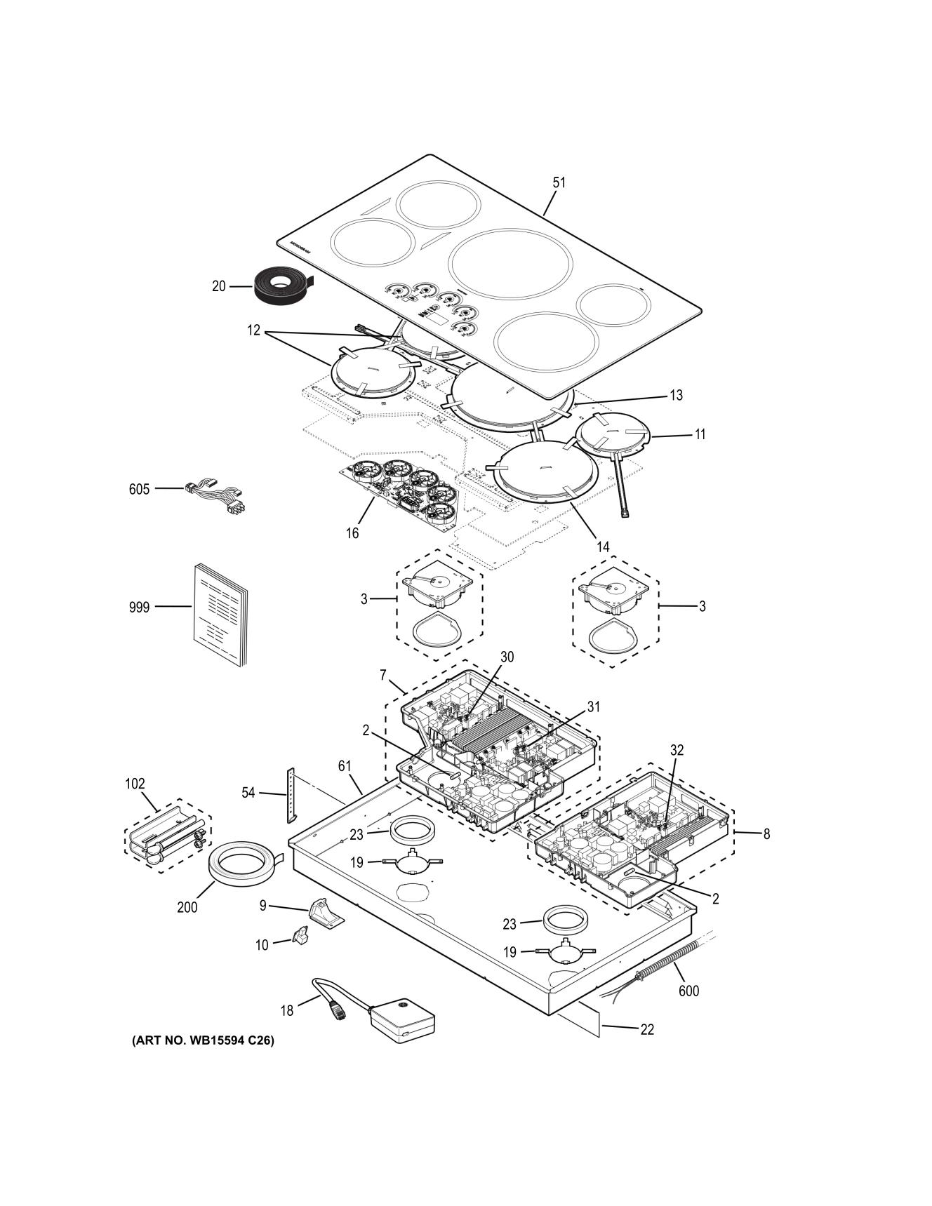 CONTROL PANEL & COOKTOP