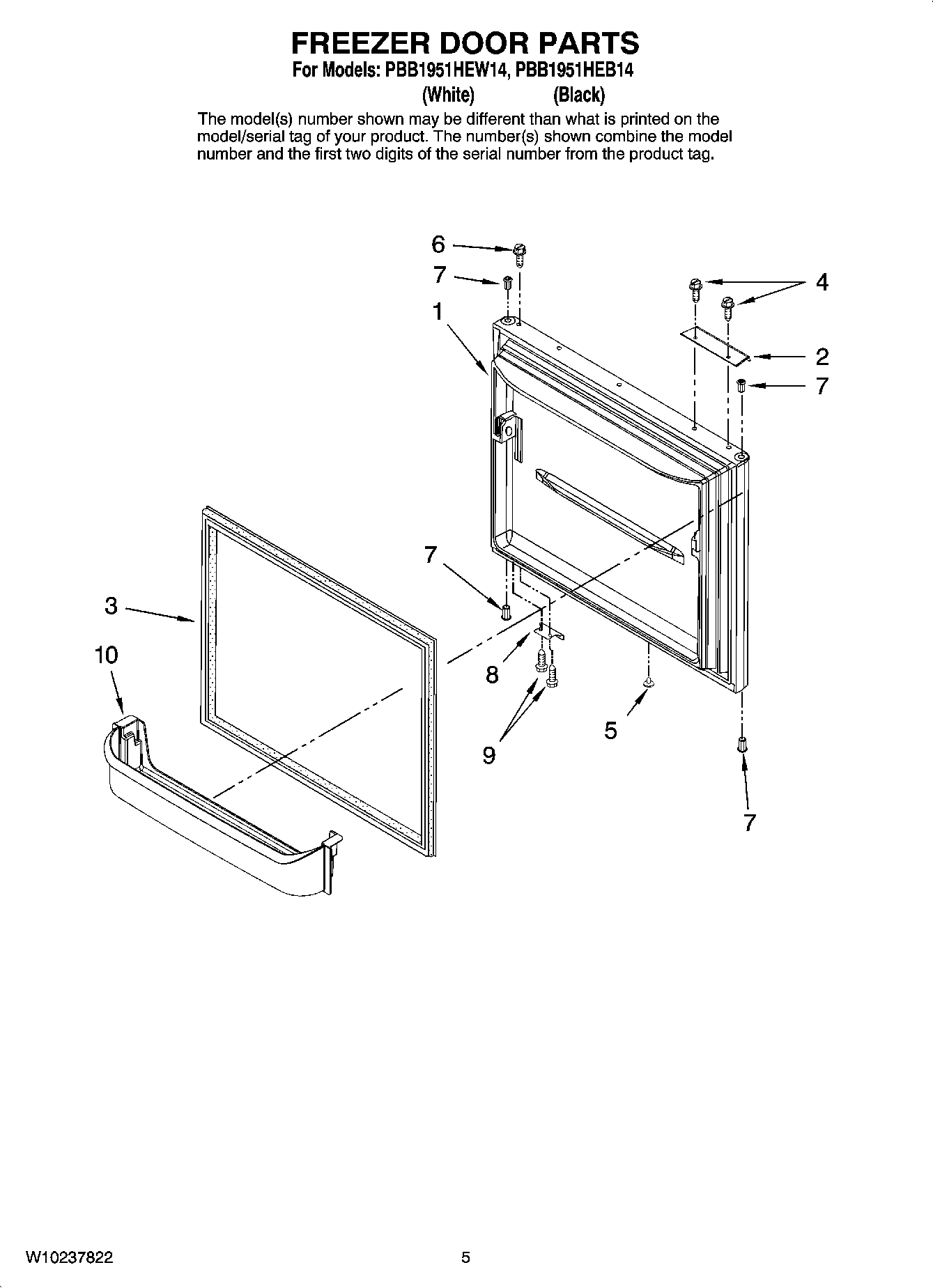 03 - FREEZER DOOR PARTS