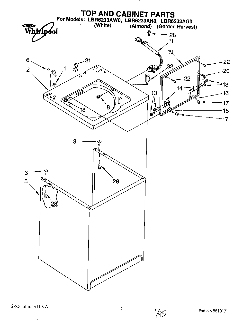01 - TOP AND CABINET, LIT/OPTIONAL