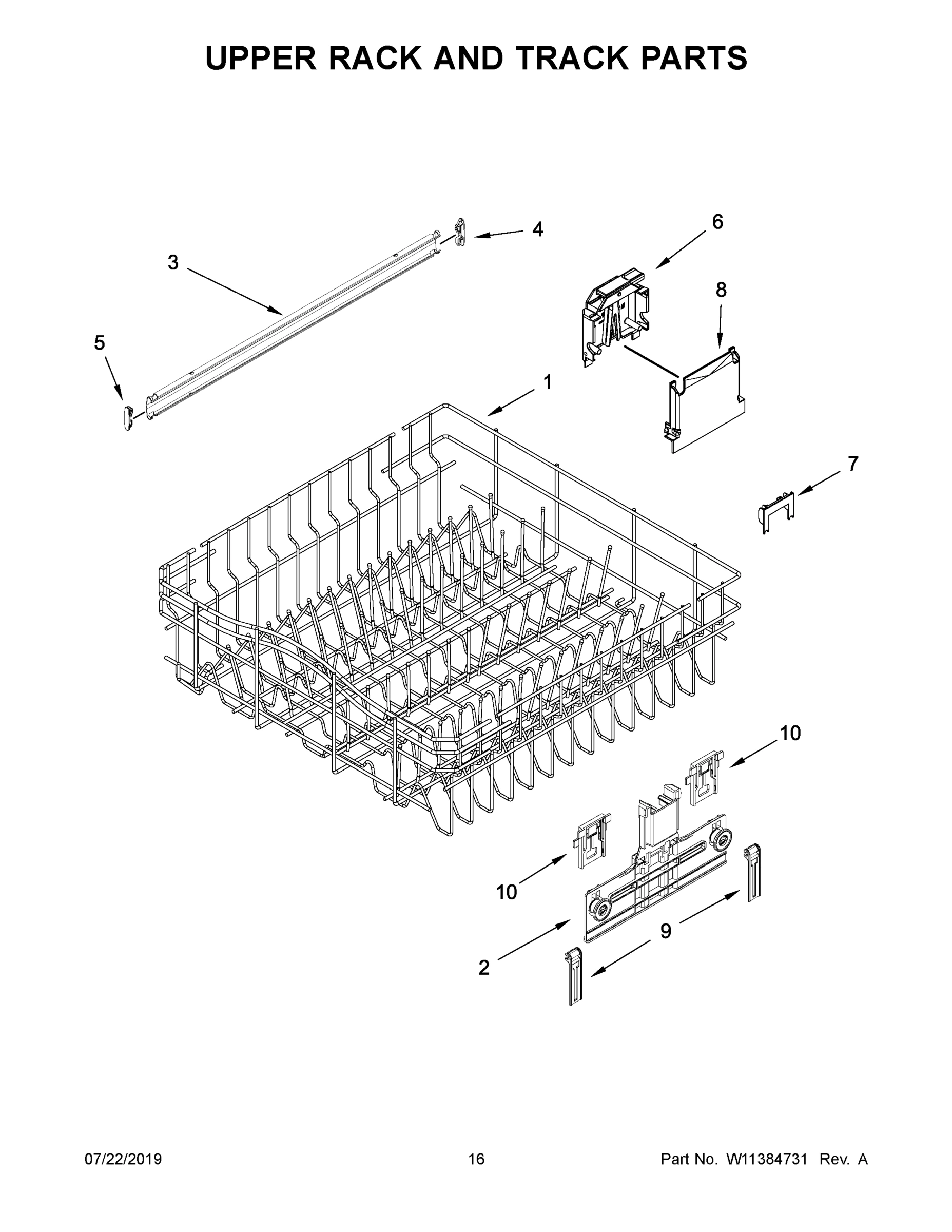 09 - UPPER RACK AND TRACK PARTS