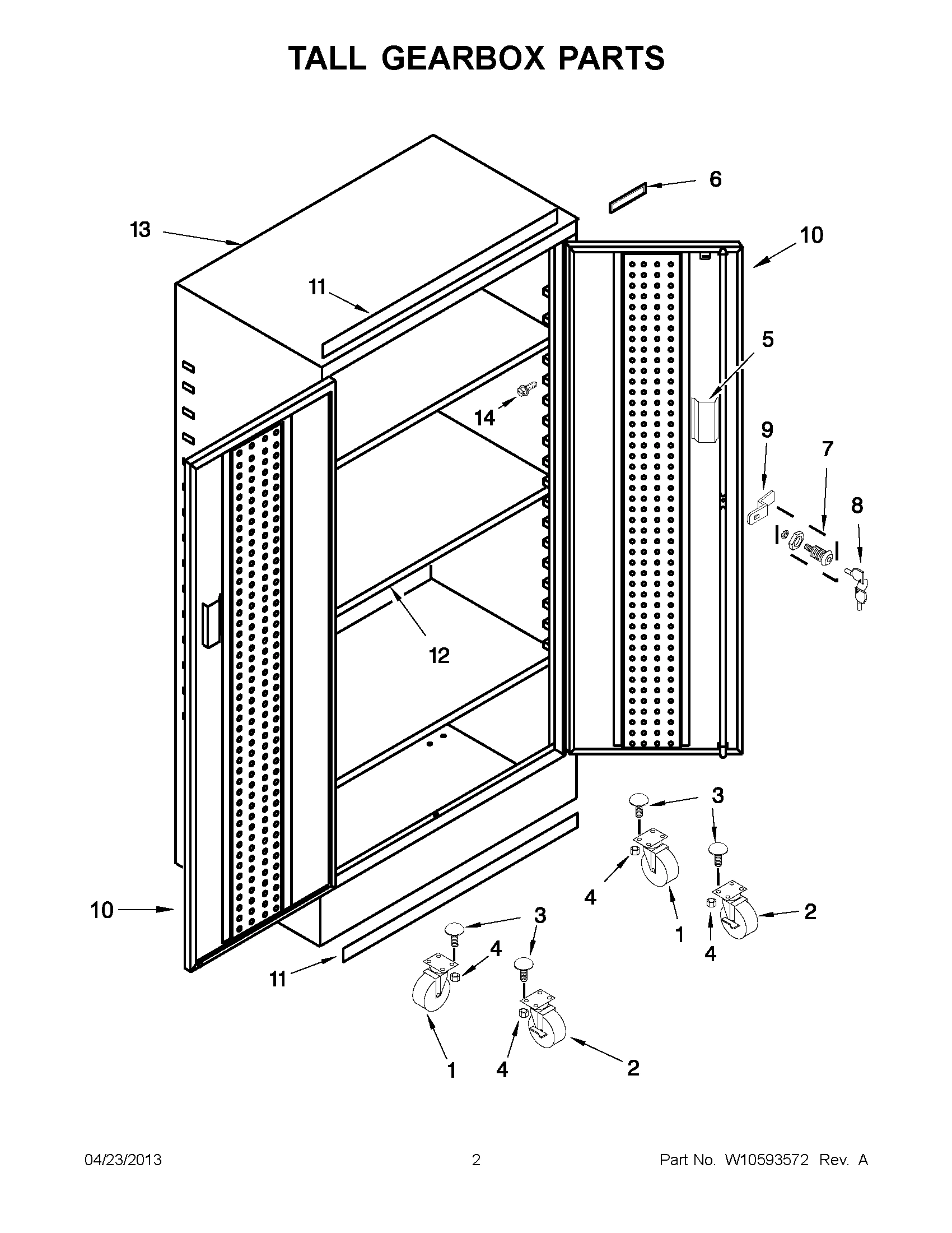 01 - TALL GEARBOX PARTS