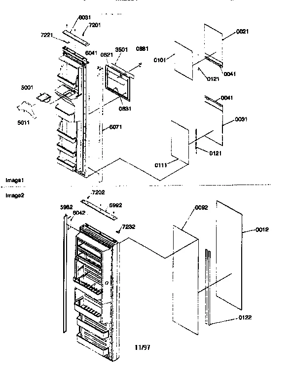 REF/FREEZER DOOR TRIM PANELS