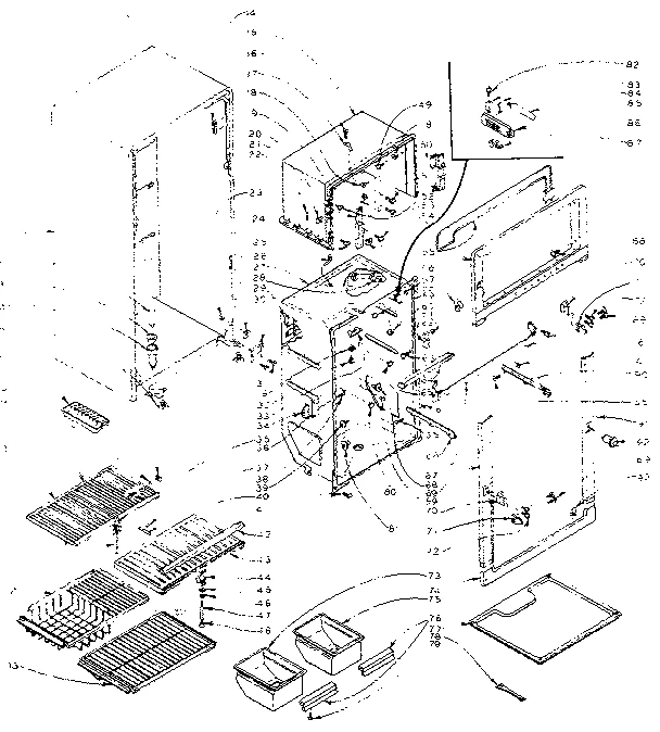 REFRIGERATOR CABINET PARTS