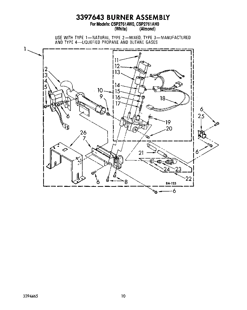 05 - 3397643 BURNER ASSEMBLY