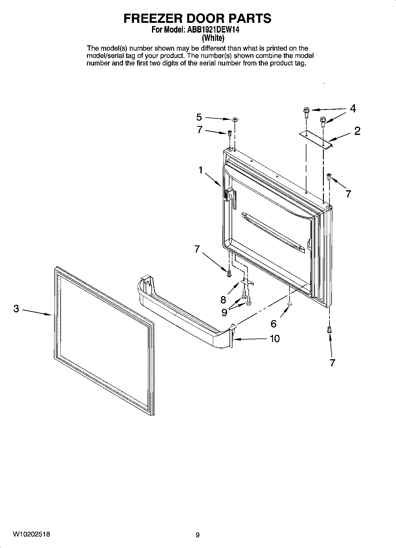 05 - FREEZER DOOR PARTS