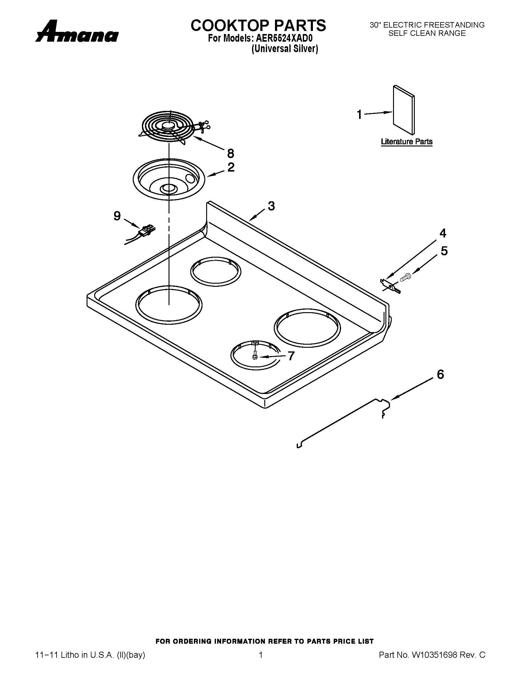 01 - COOKTOP PARTS