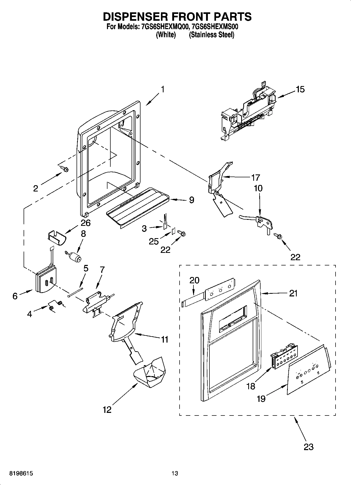 08 - DISPENSER FRONT PARTS