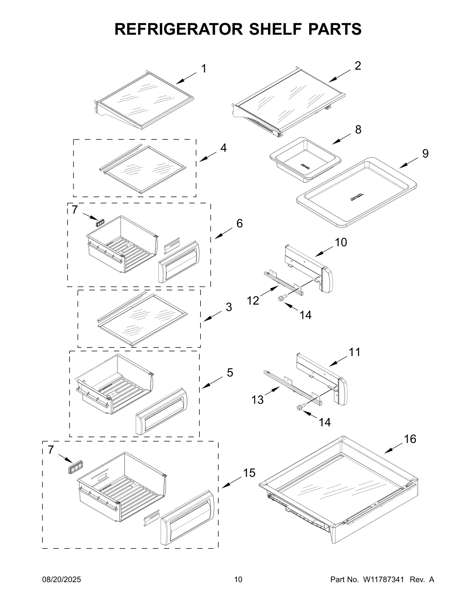 REFRIGERATOR SHELF PARTS