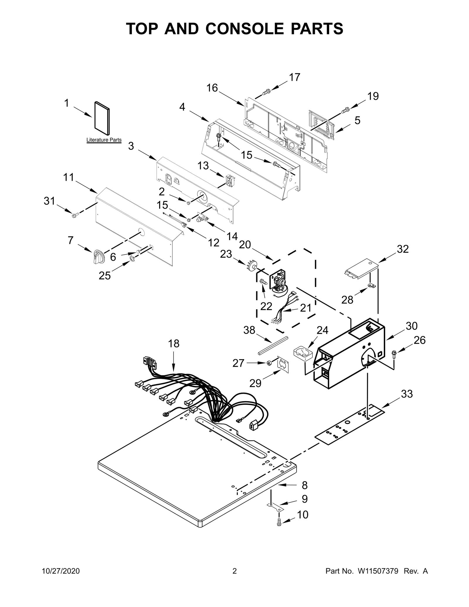 TOP AND CONSOLE PARTS