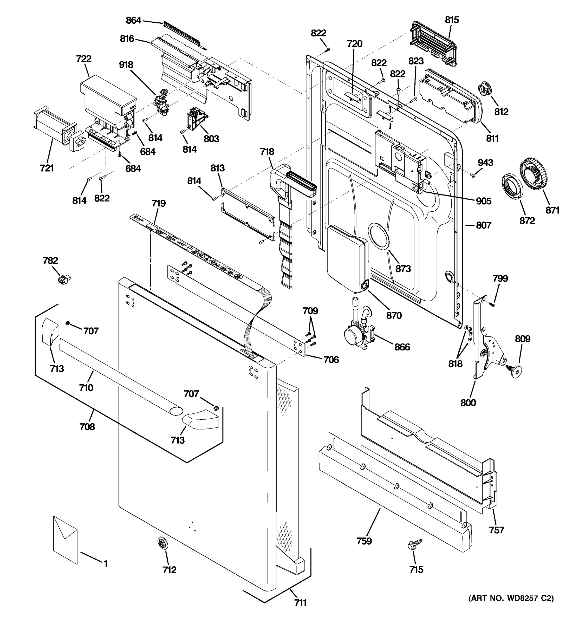 ESCUTCHEON & DOOR ASSEMBLY