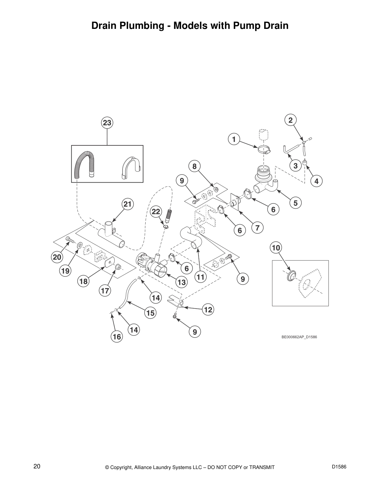 Drain Plumbing - Models with Pump Drain