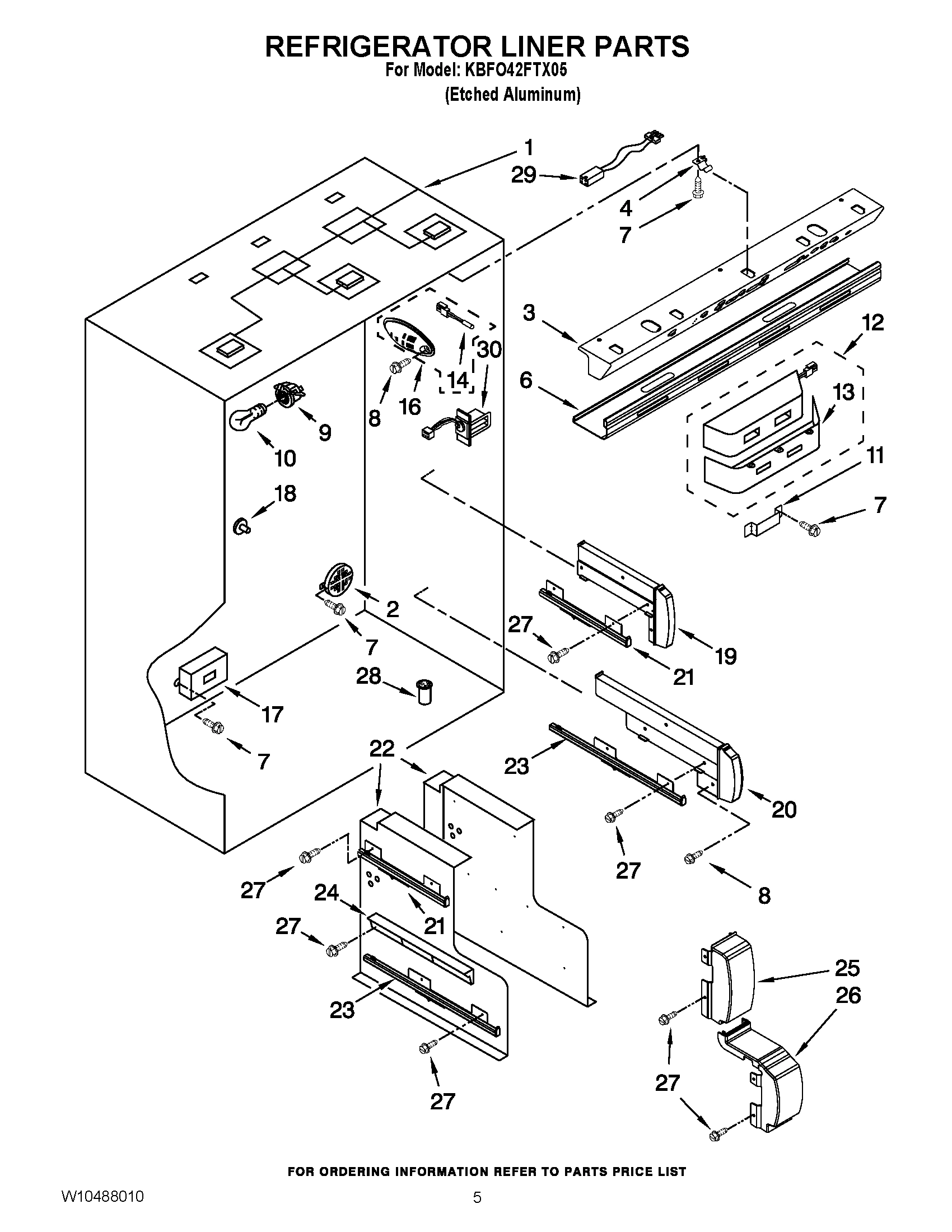 04 - REFRIGERATOR LINER PARTS