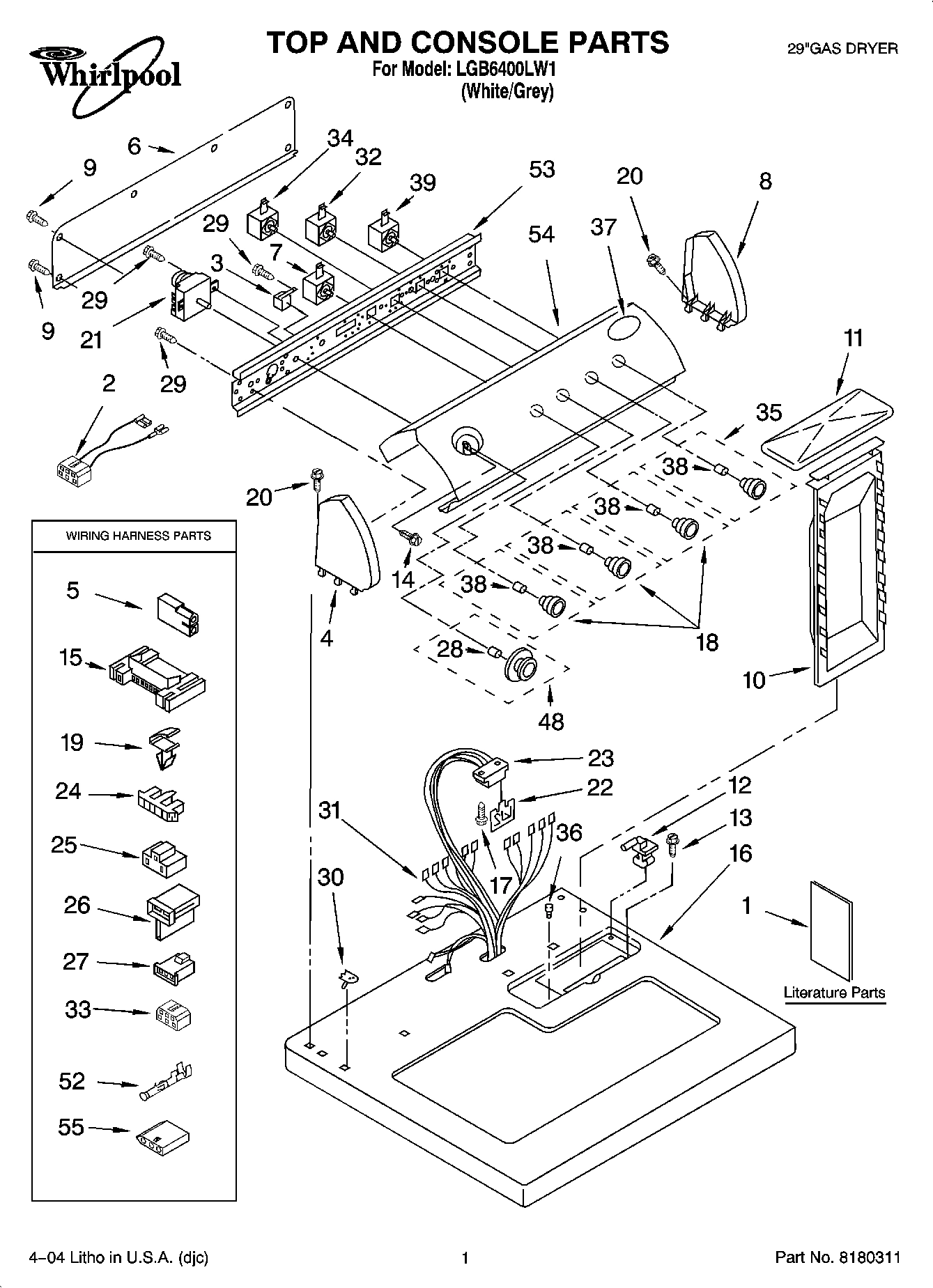 01 - TOP AND CONSOLE PARTS