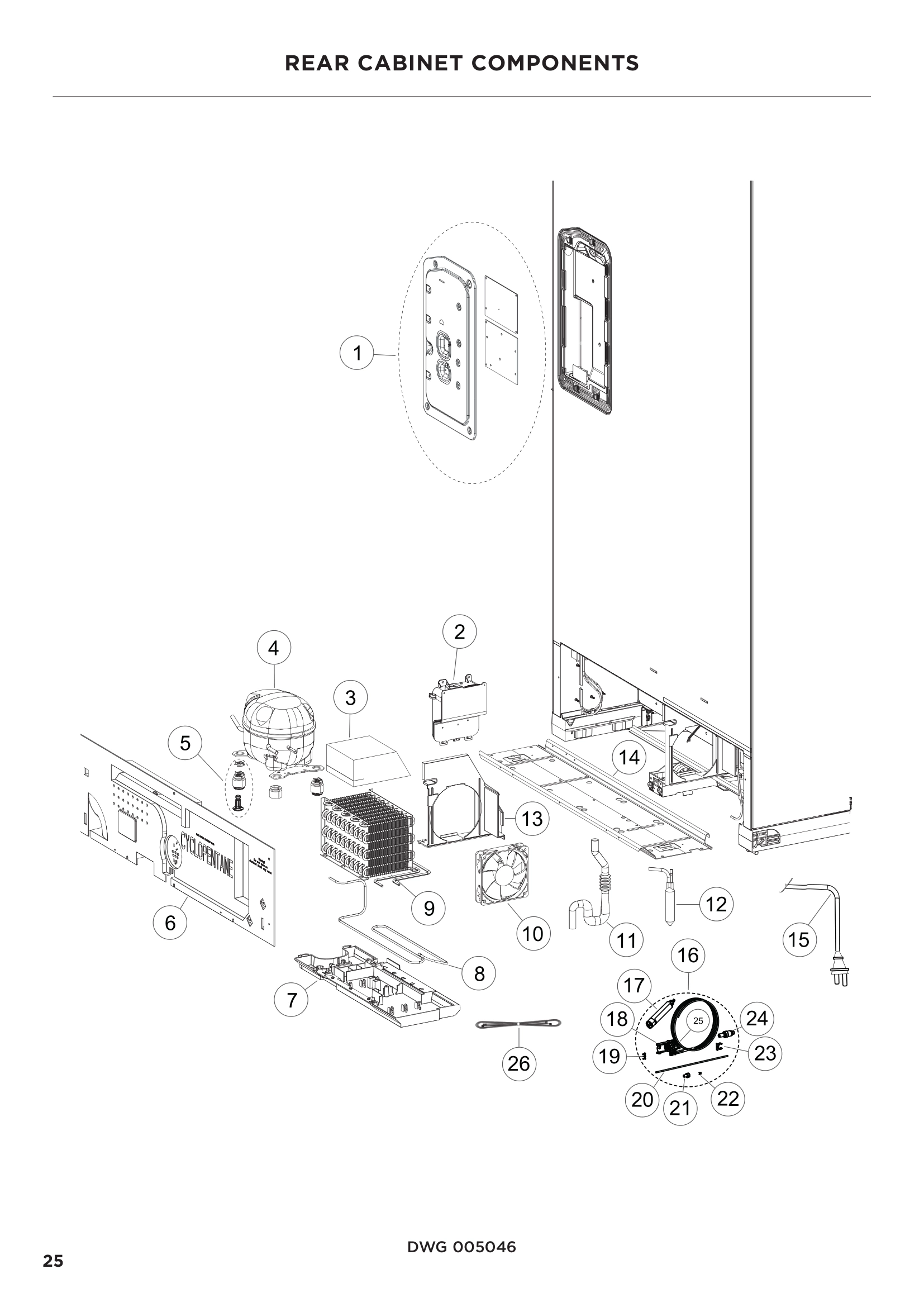 REAR CABINET COMPONENTS