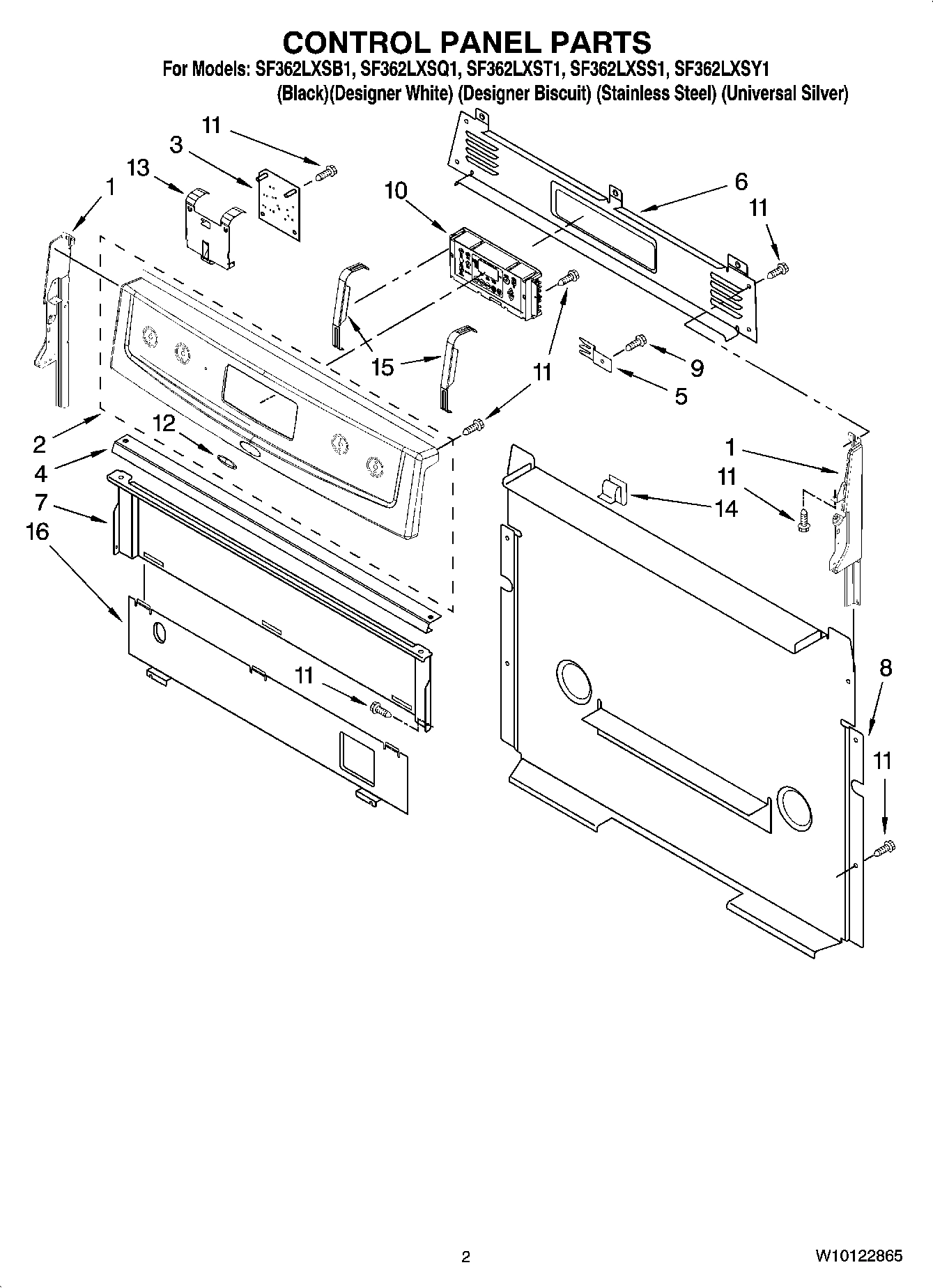 02 - CONTROL PANEL PARTS