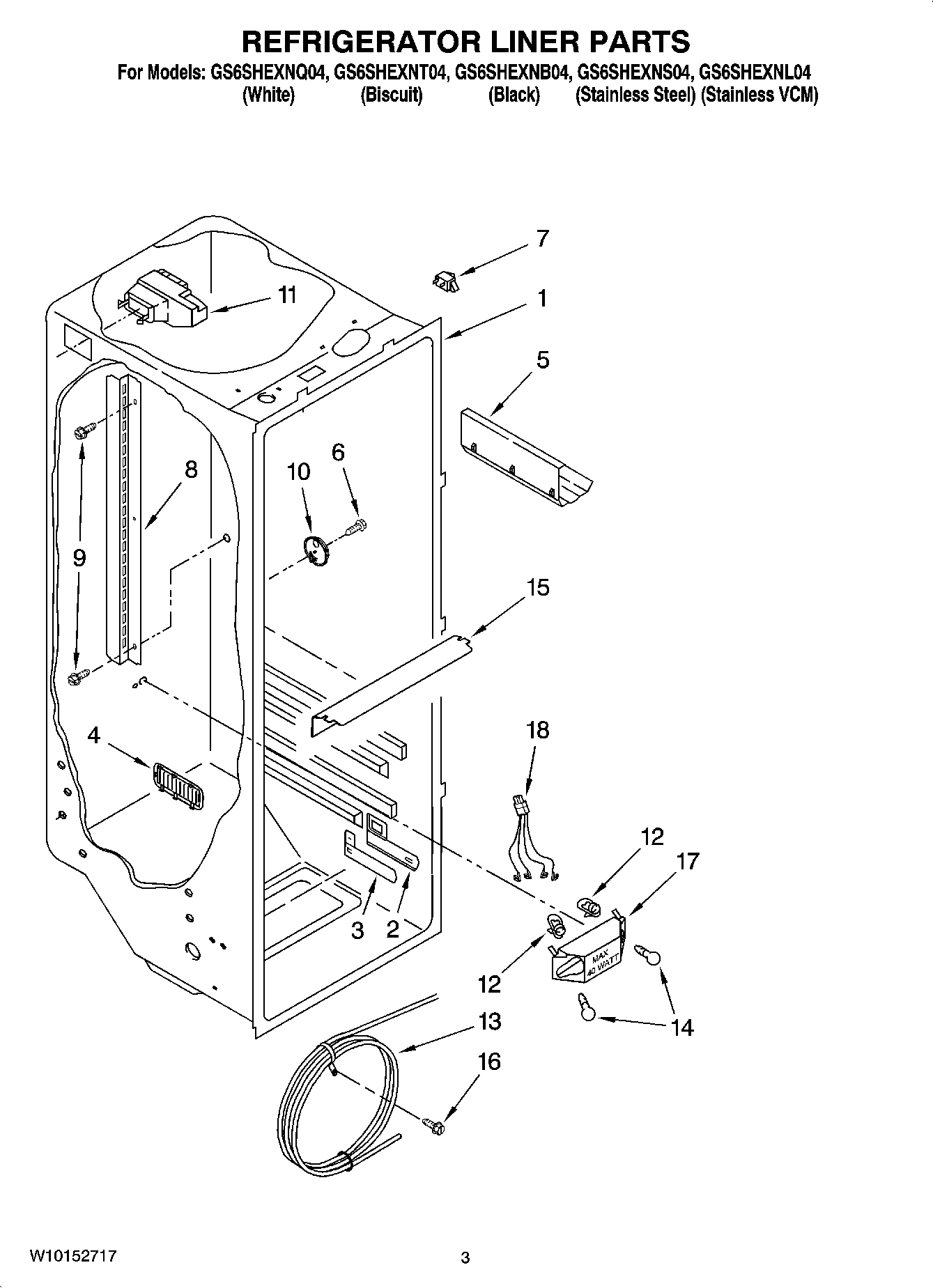02 - REFRIGERATOR LINER PARTS