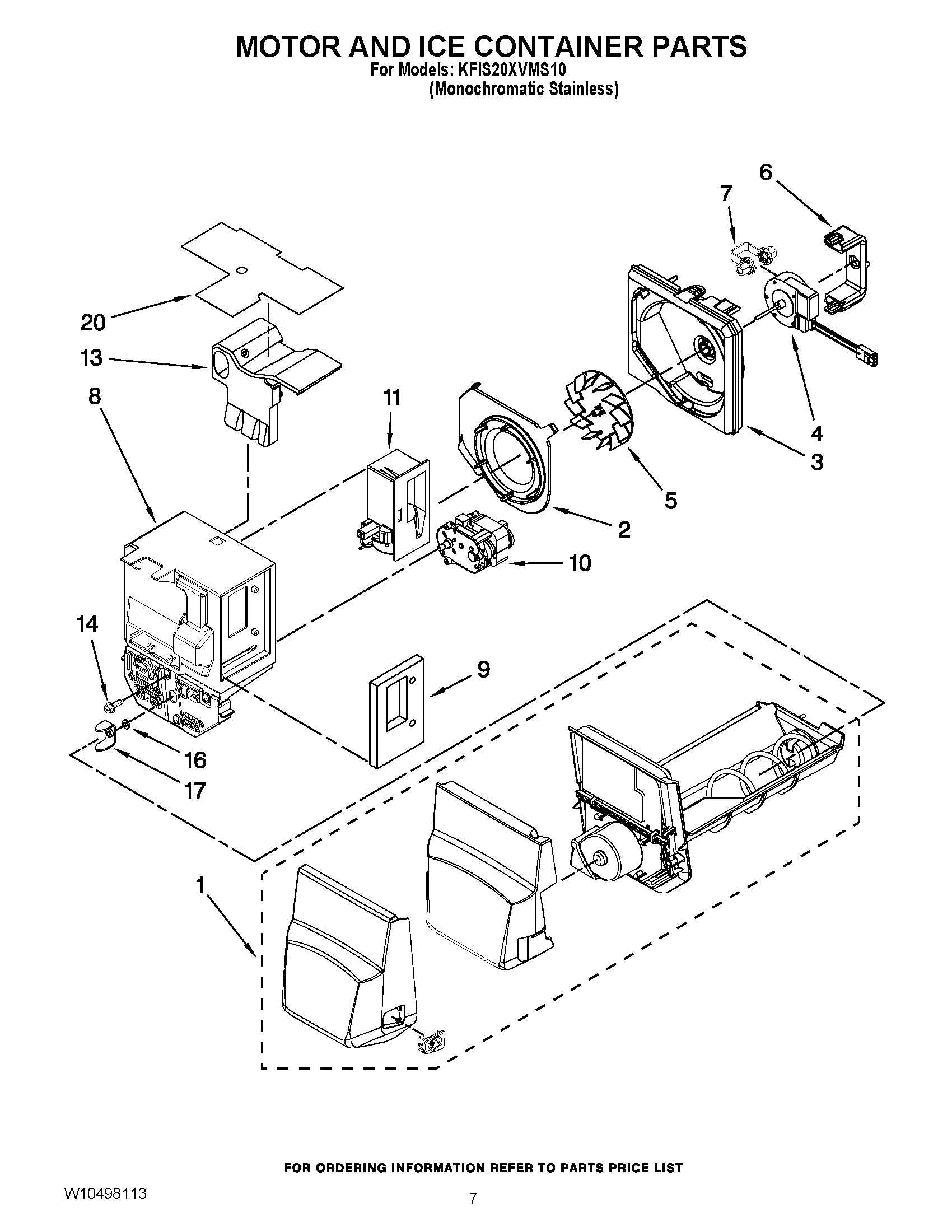 04 - MOTOR AND ICE CONTAINER PARTS