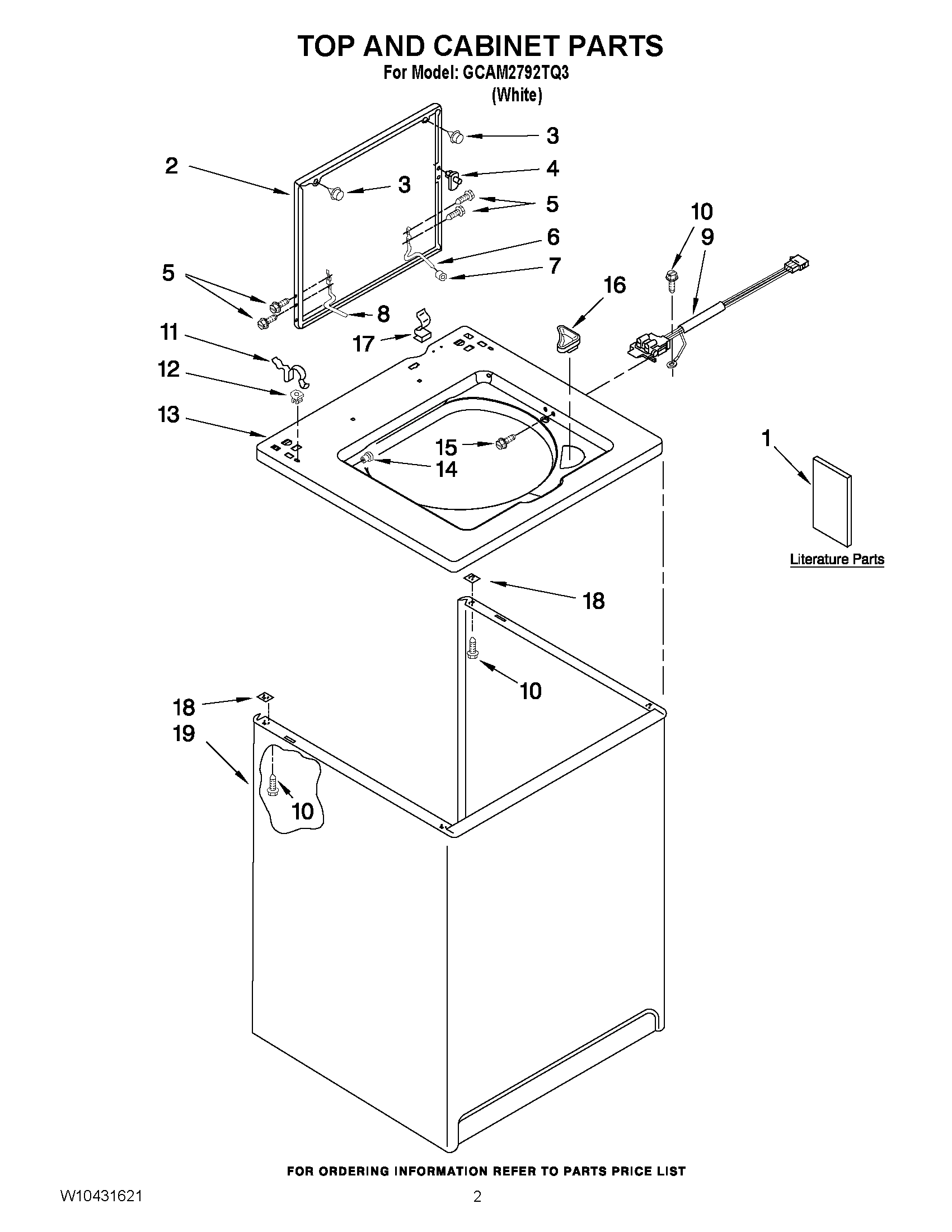 01 - TOP AND CABINET PARTS