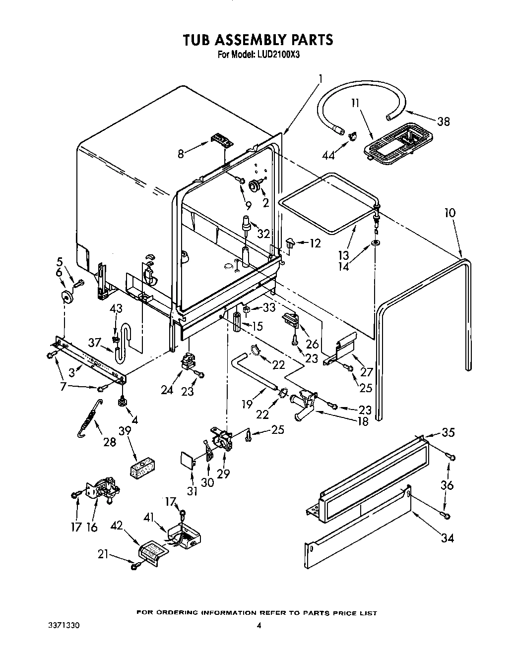 04 - TUB ASSEMBLY, LIT/OPTIONAL