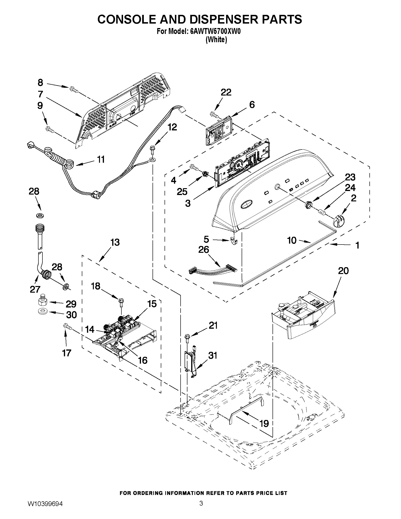 02 - CONSOLE AND DISPENSER PARTS