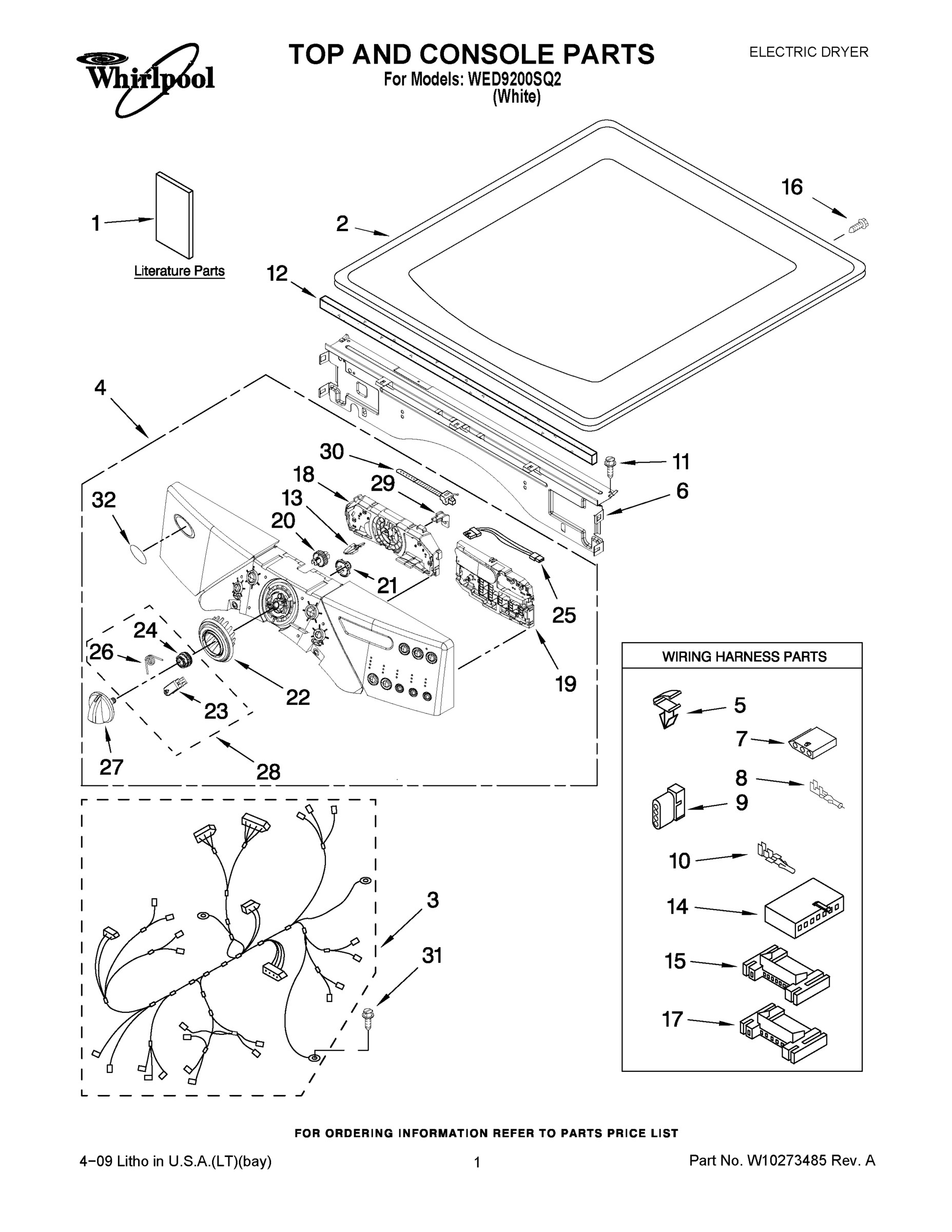 01 - TOP AND CONSOLE PARTS