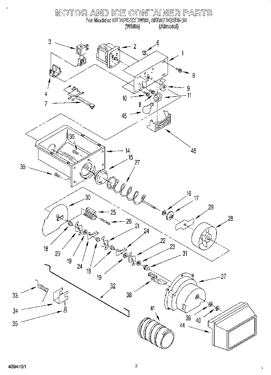 05 - MOTOR AND ICE CONTAINER