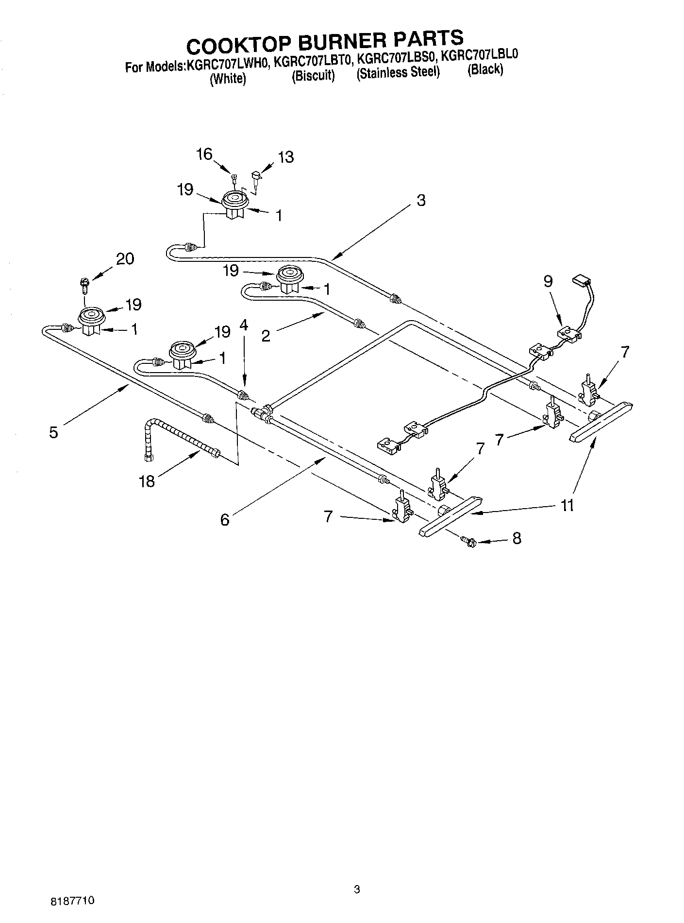 02 - COOKTOP BURNER PARTS