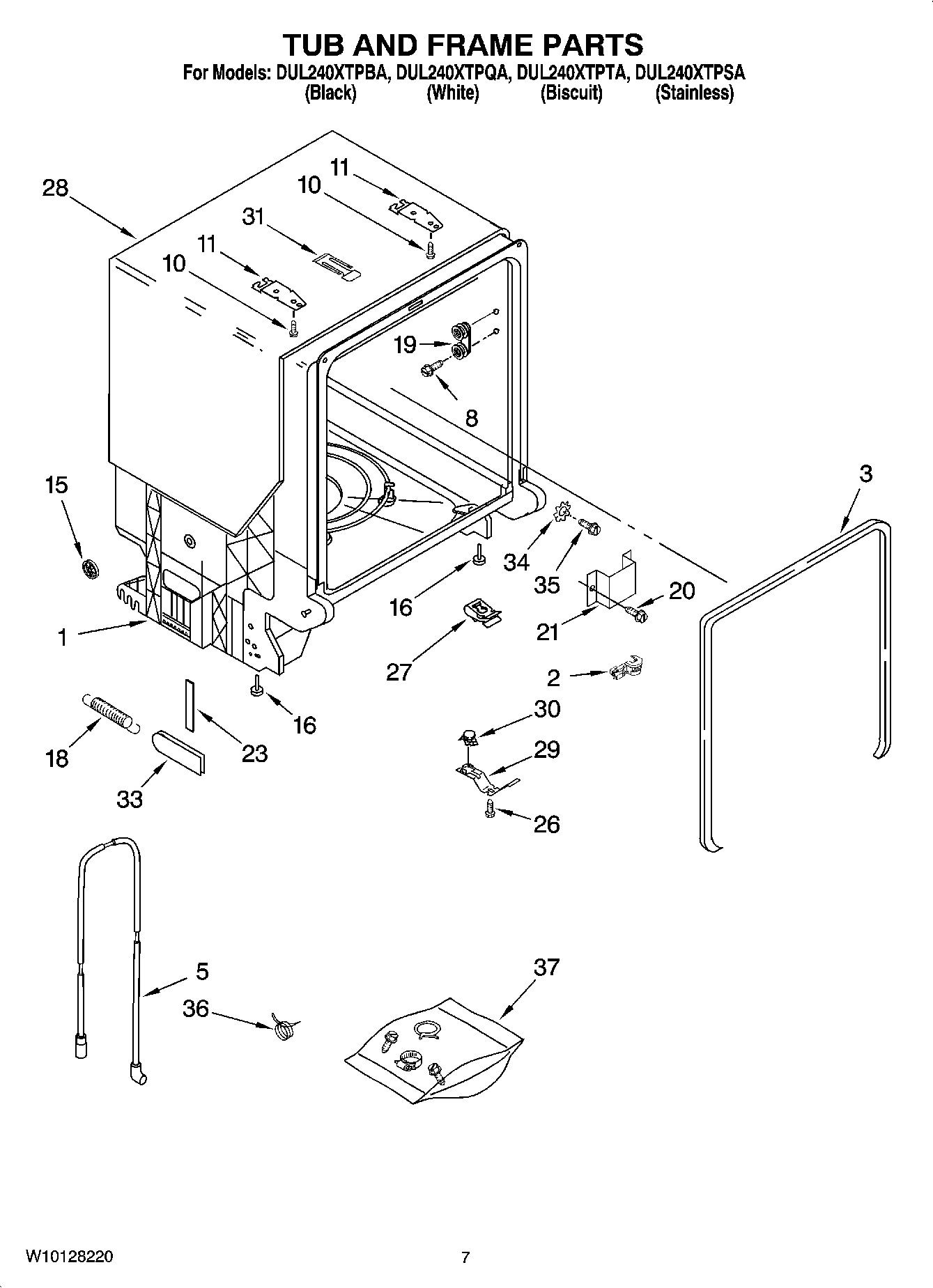 07 - TUB AND FRAME PARTS