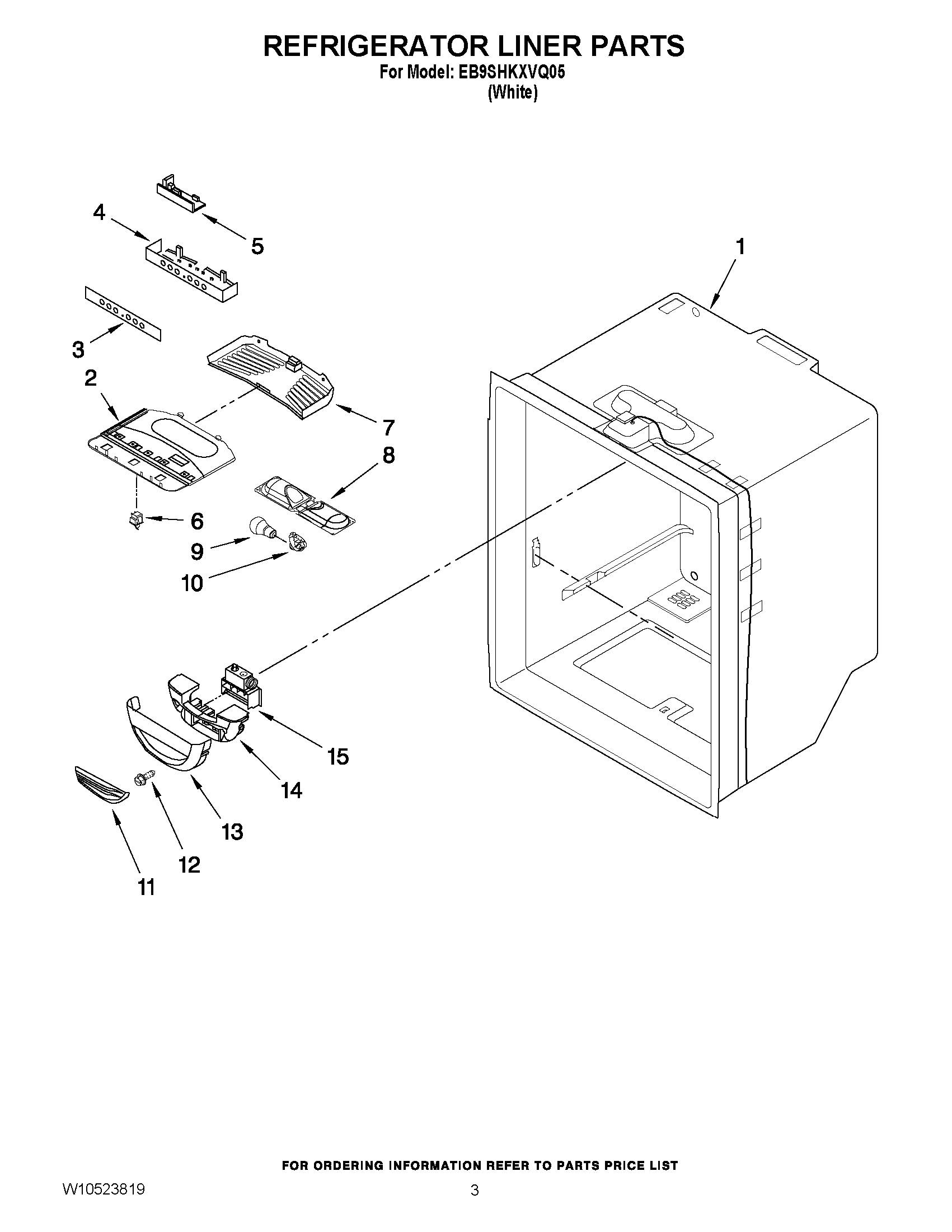 02 - REFRIGERATOR LINER PARTS