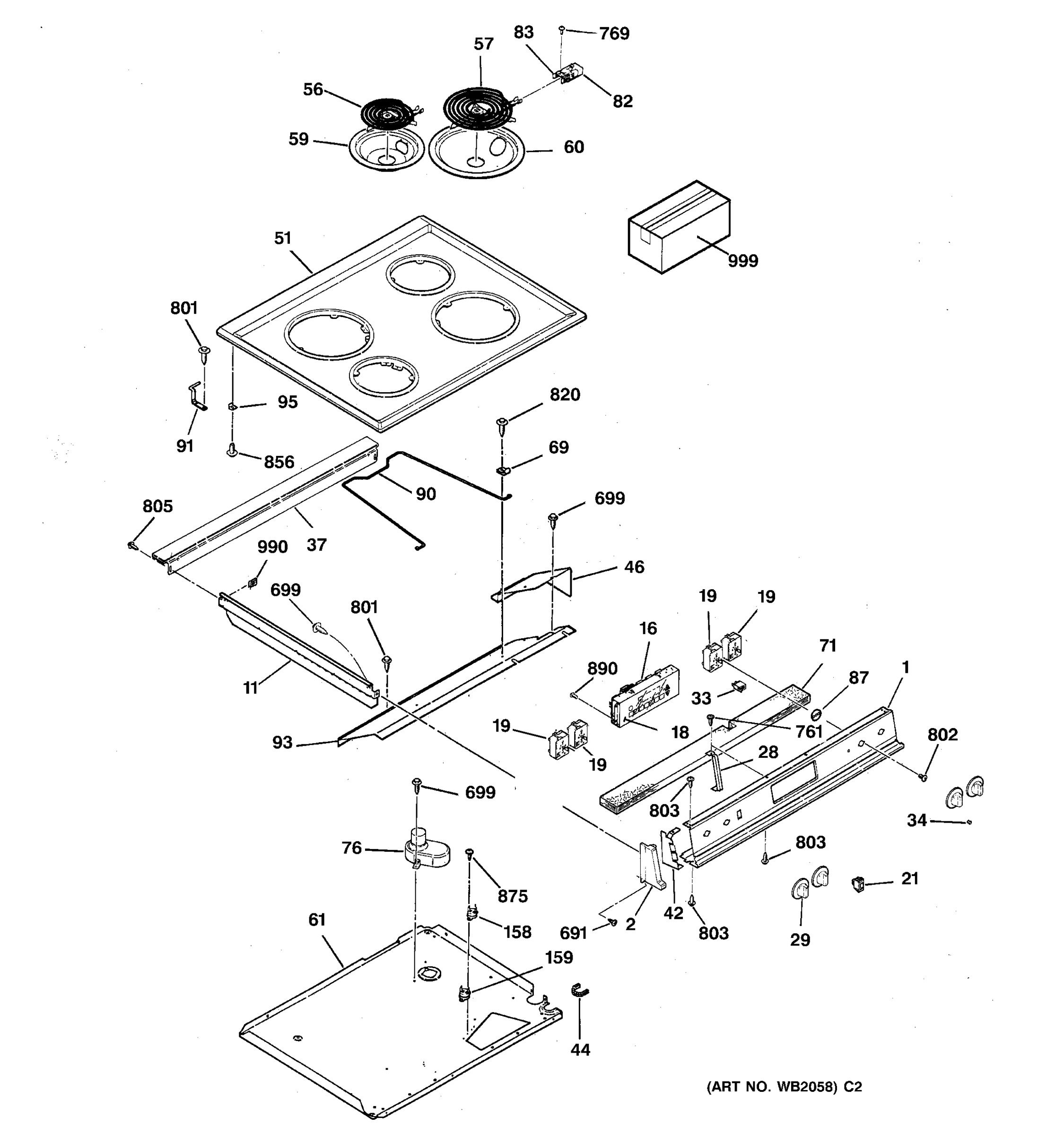 CONTROL PANEL & COOKTOP