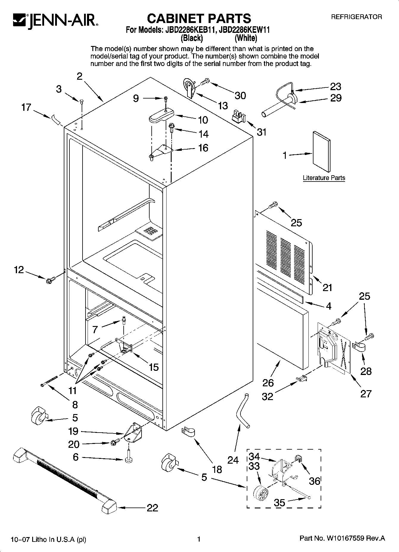 01 - CABINET PARTS