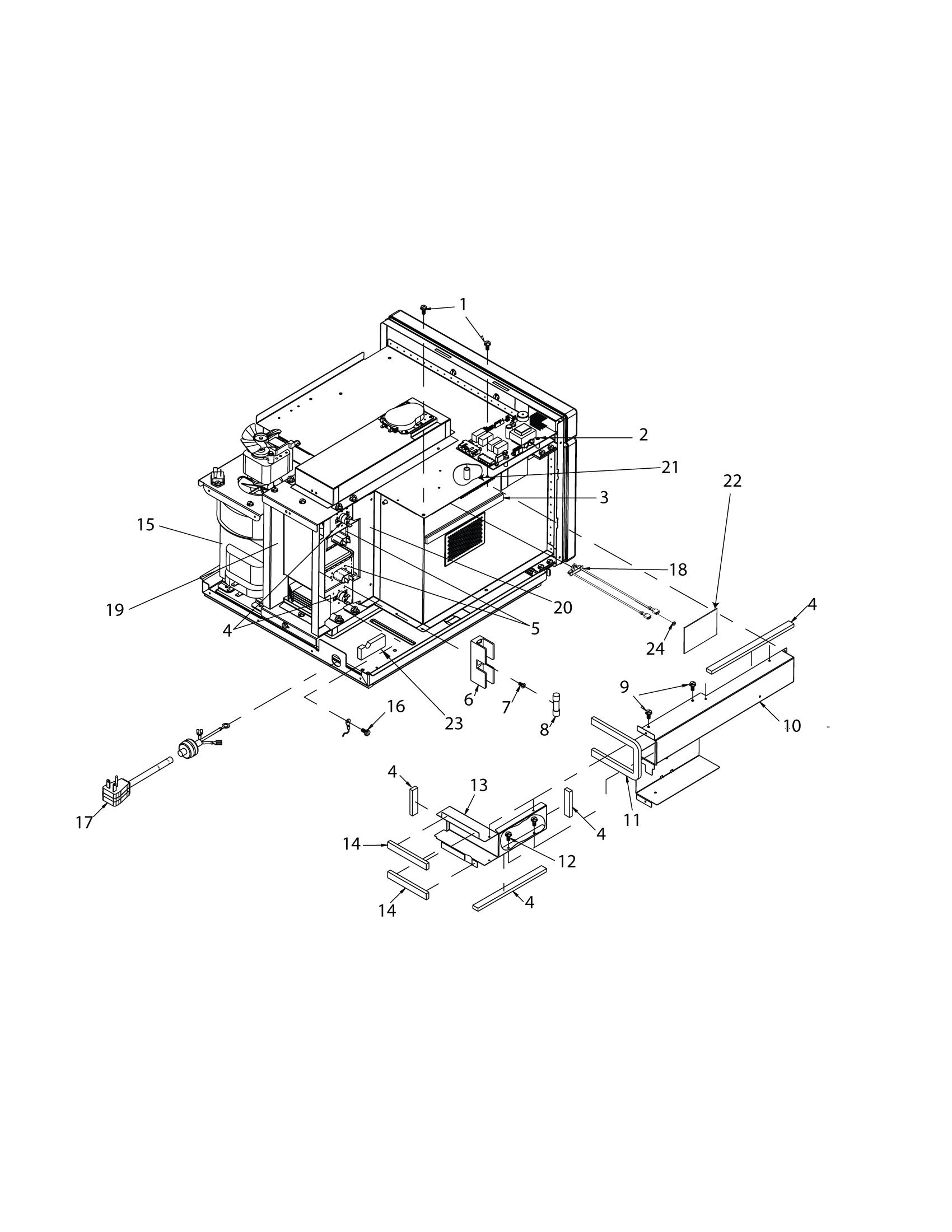 LV / HV CONTROL, MAGNETRONS, DUCTS, FUSE