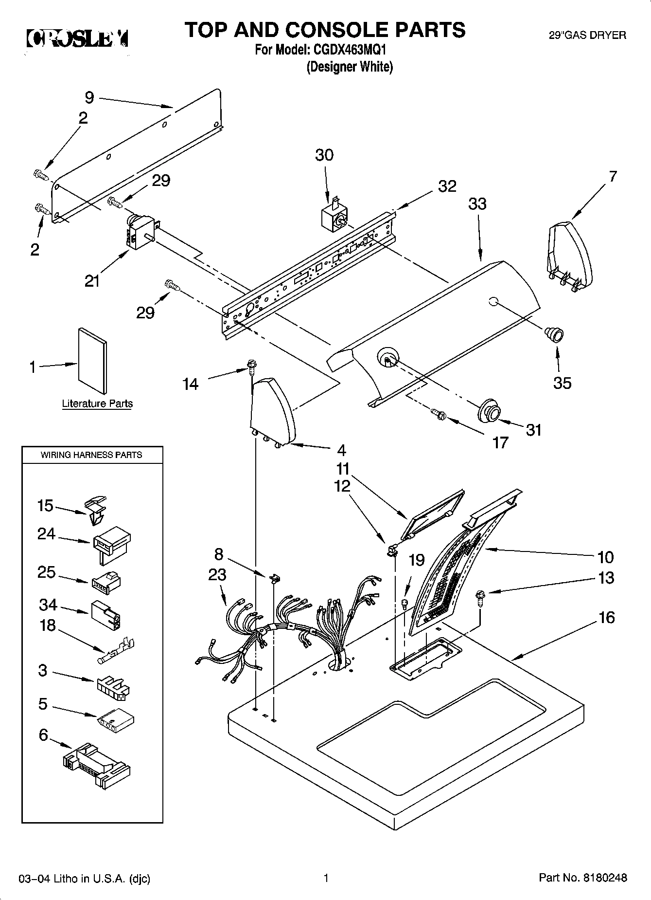 01 - TOP AND CONSOLE PARTS