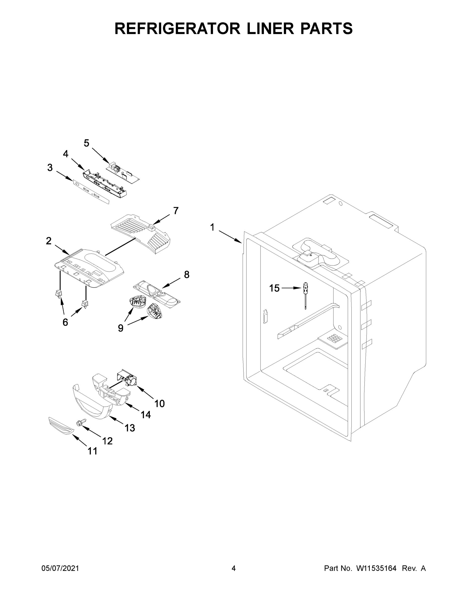 03 - REFRIGERATOR LINER PARTS