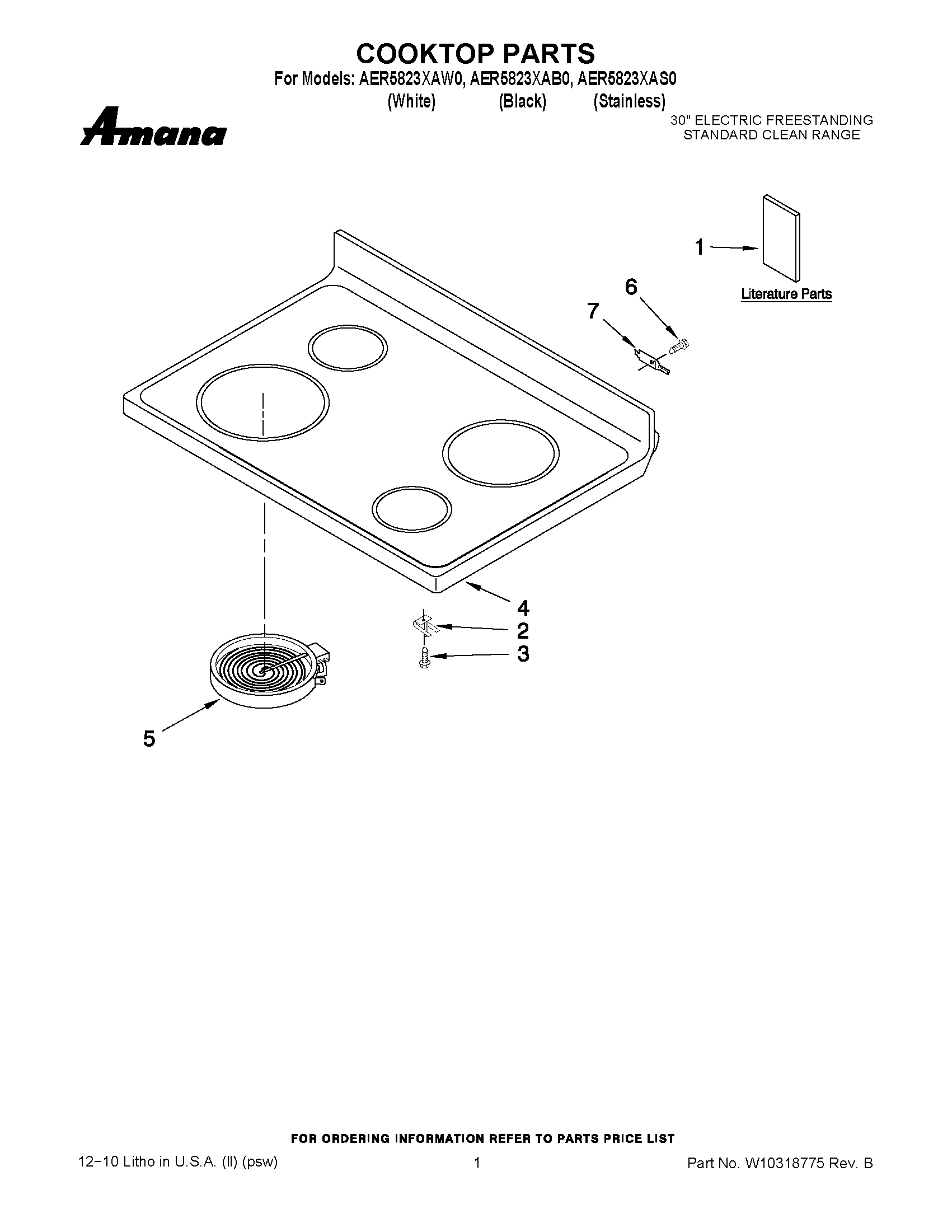 01 - COOKTOP PARTS