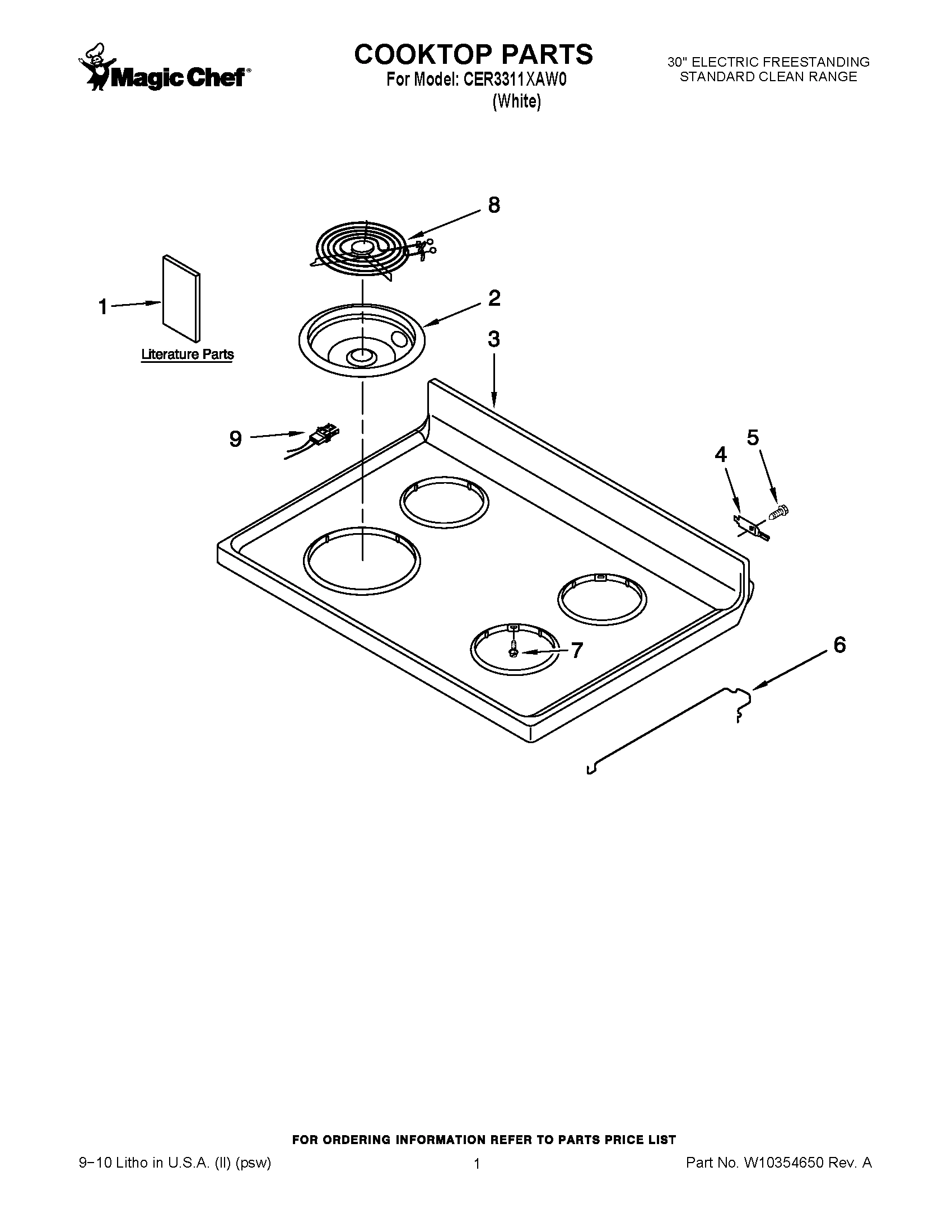 01 - COOKTOP PARTS