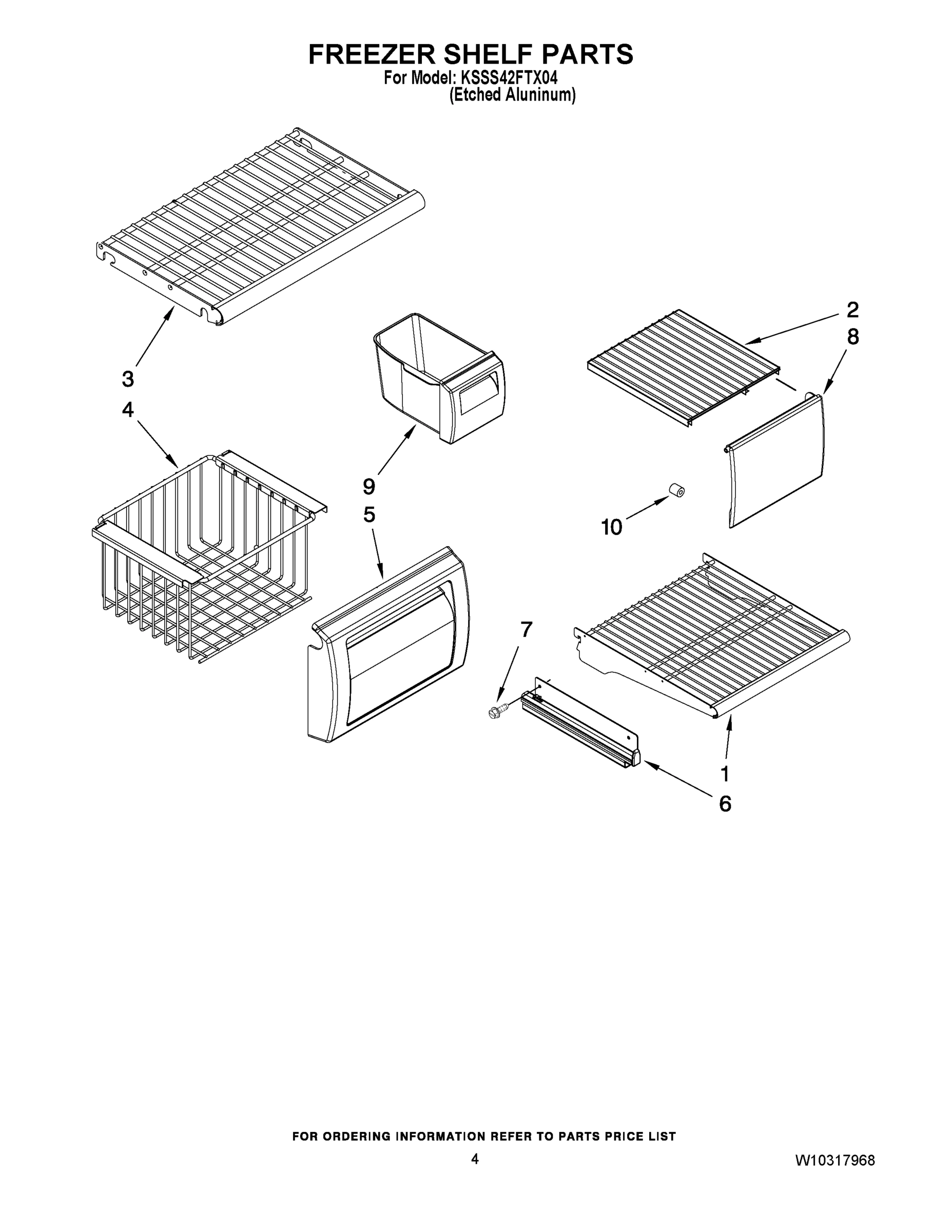 03 - FREEZER SHELF PARTS