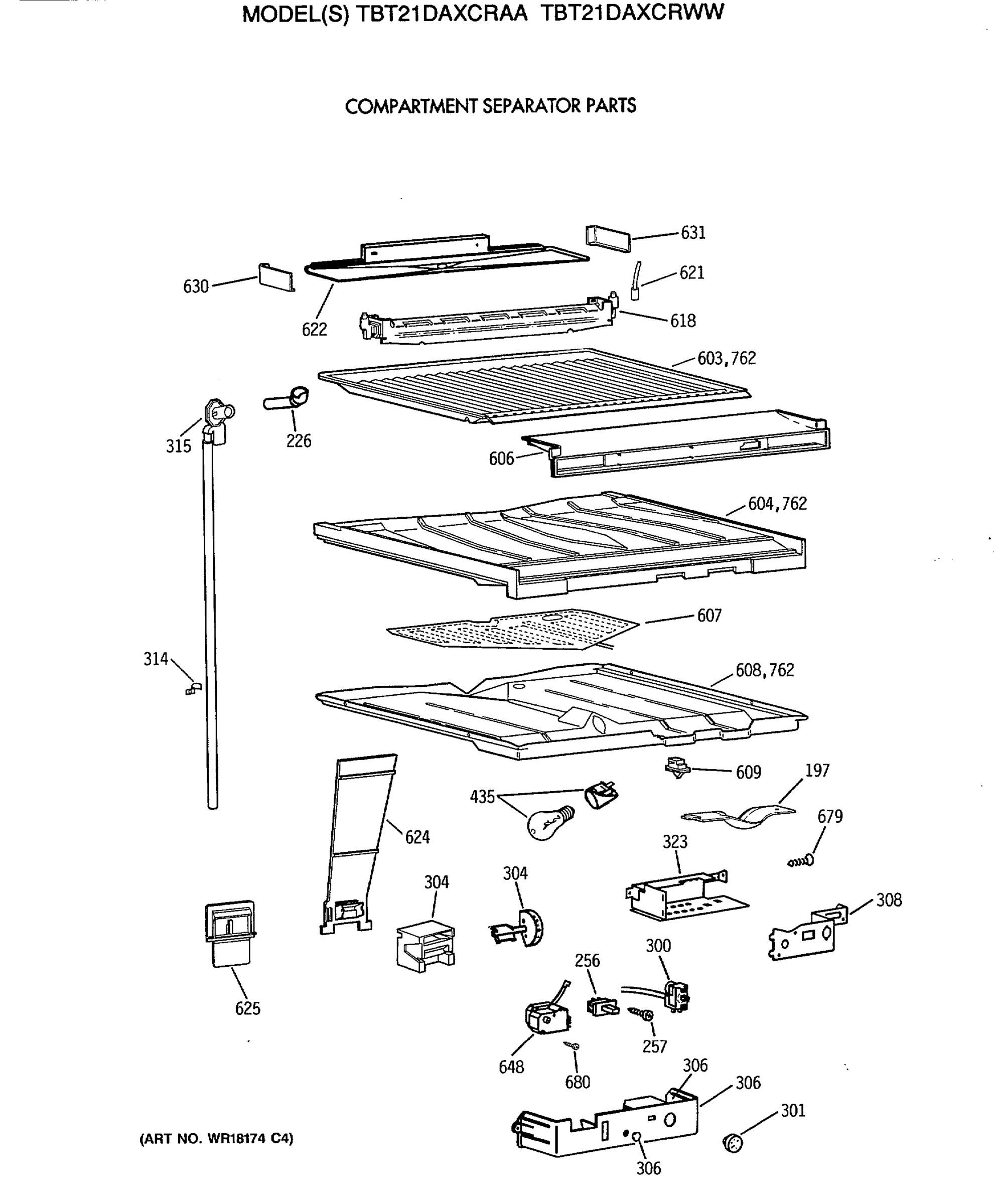 COMPARTMENT SEPARATOR PARTS
