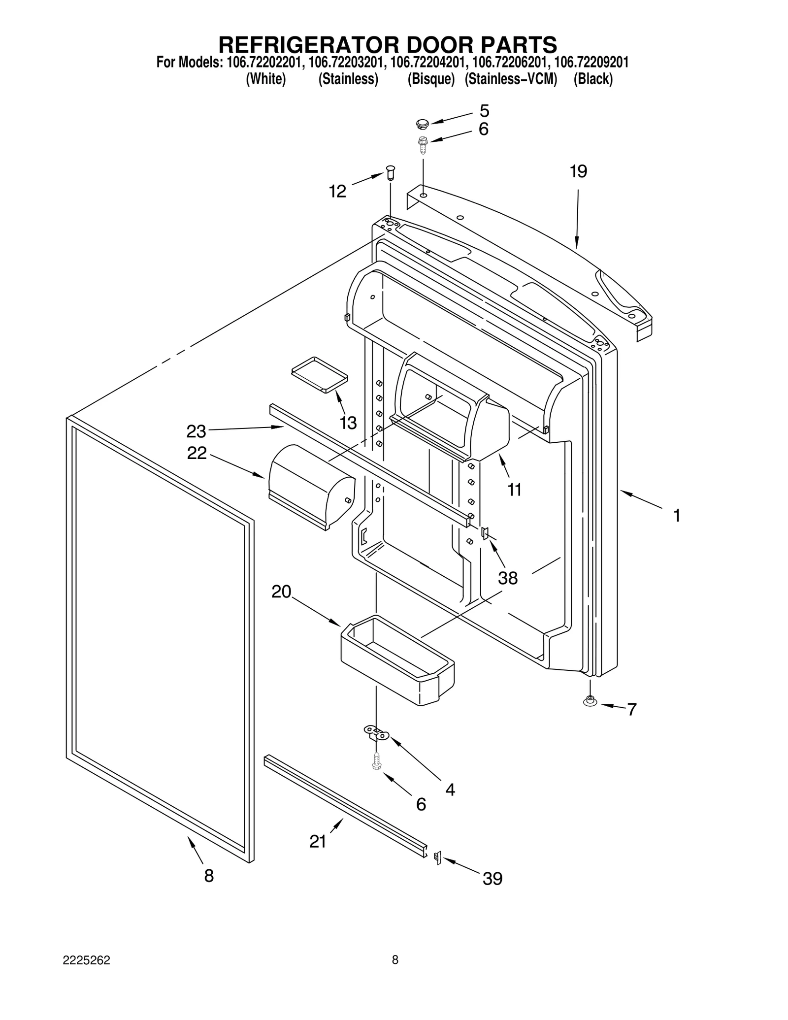 REFRIGERATOR DOOR PARTS
